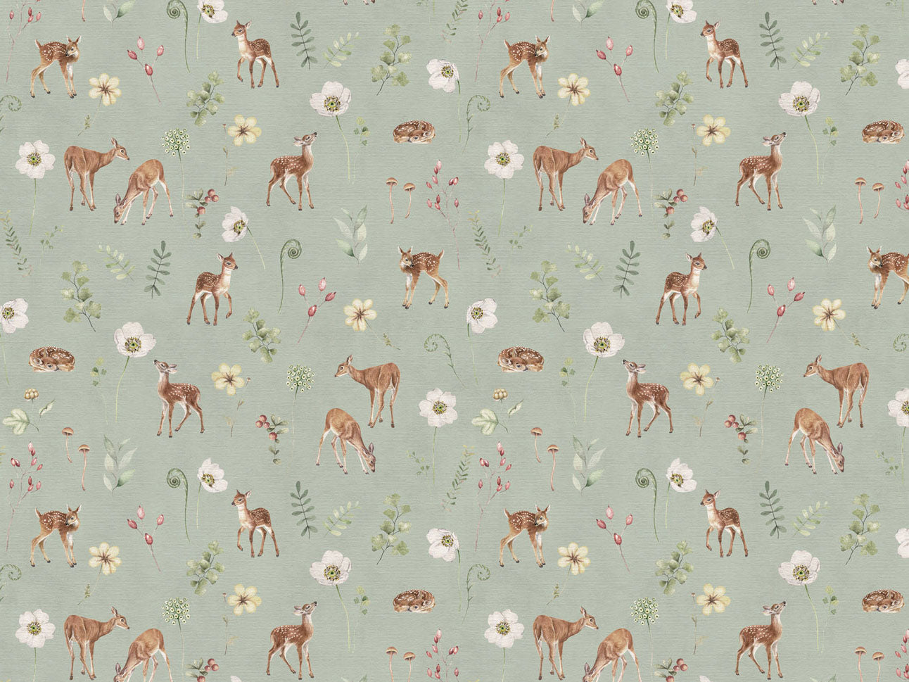 Dancing Deer Green - Eclart Walls