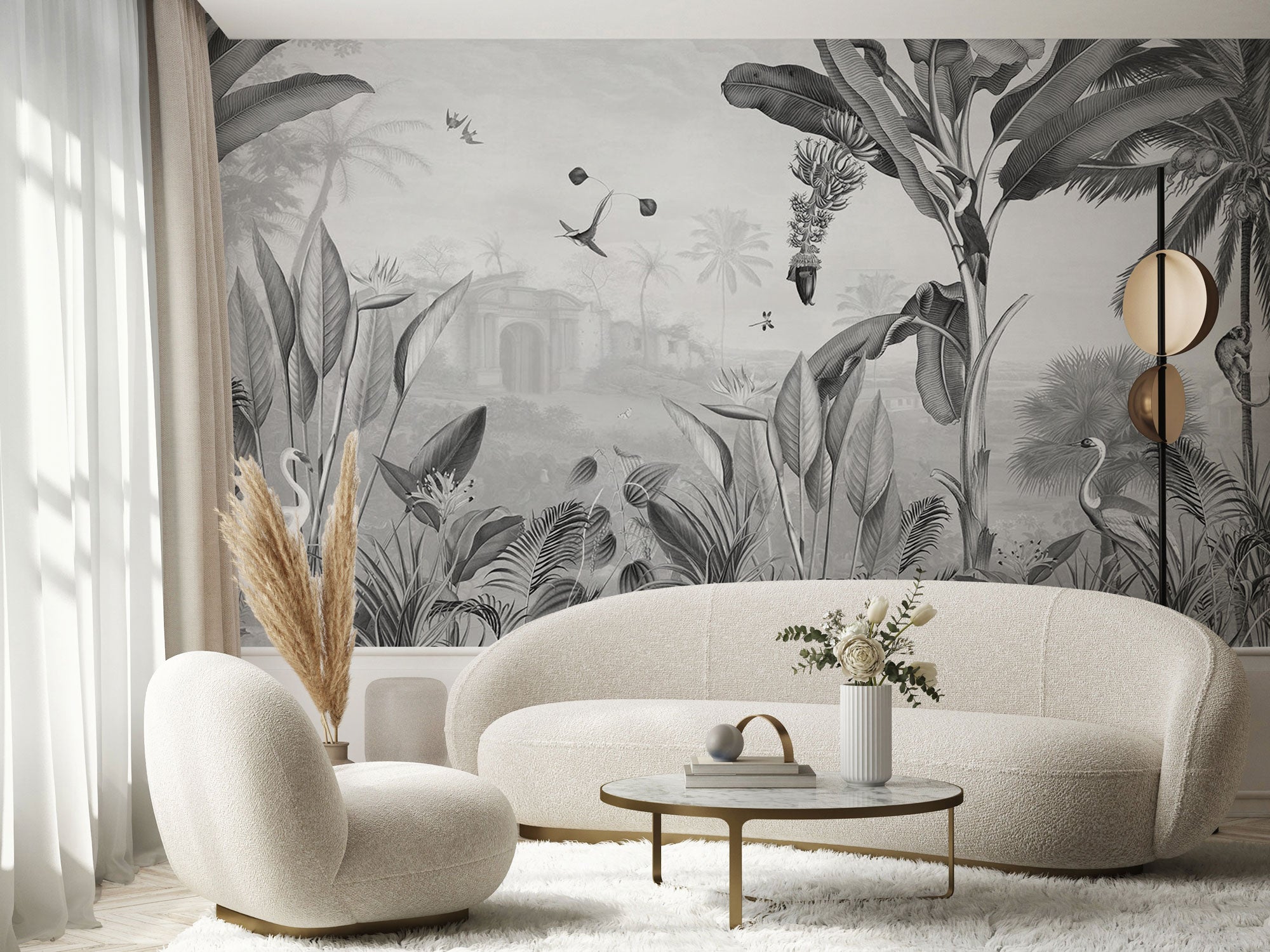 Botanical Beauty Black And White - Eclart Walls