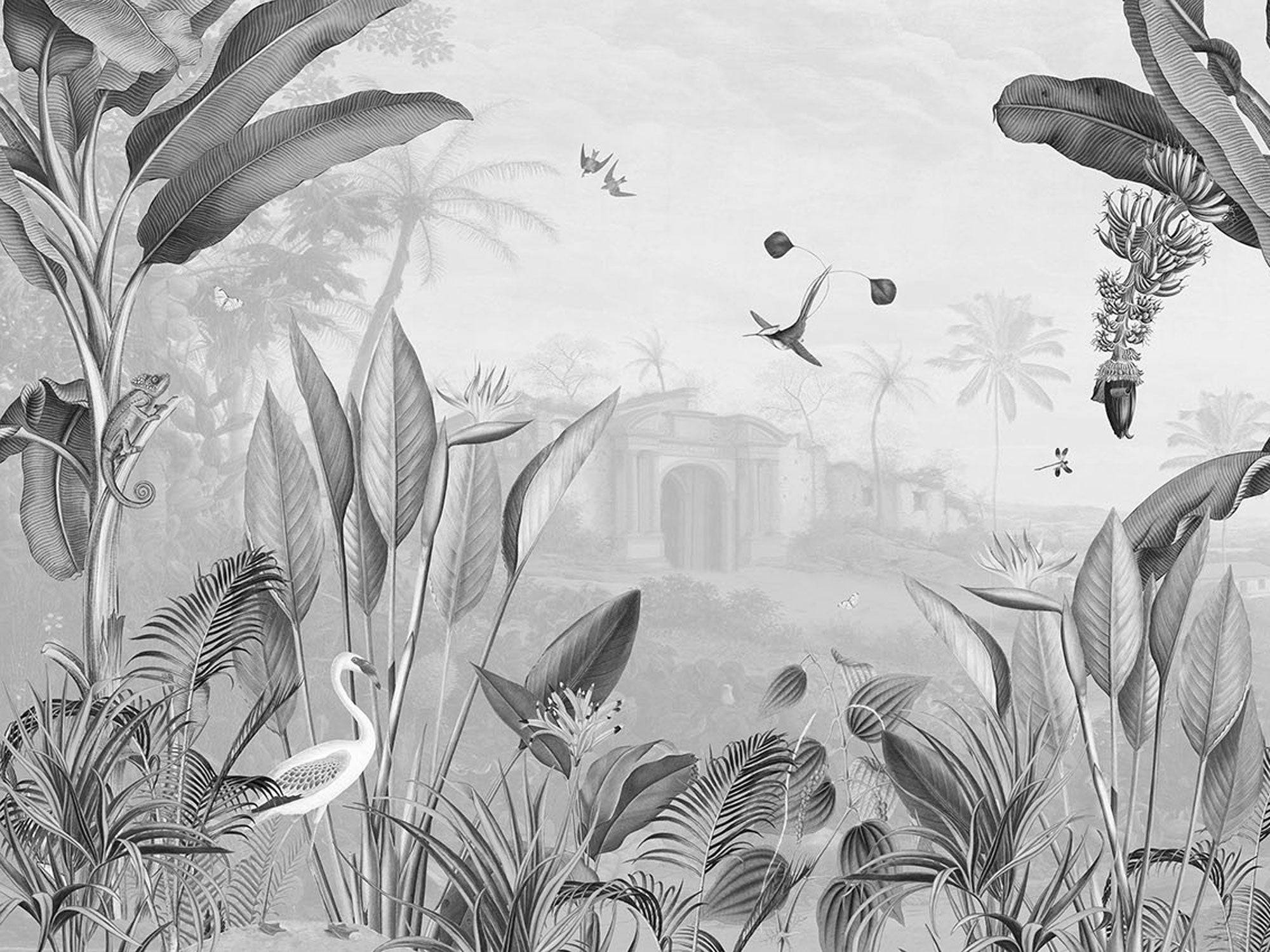 Botanical Beauty Black And White - Eclart Walls