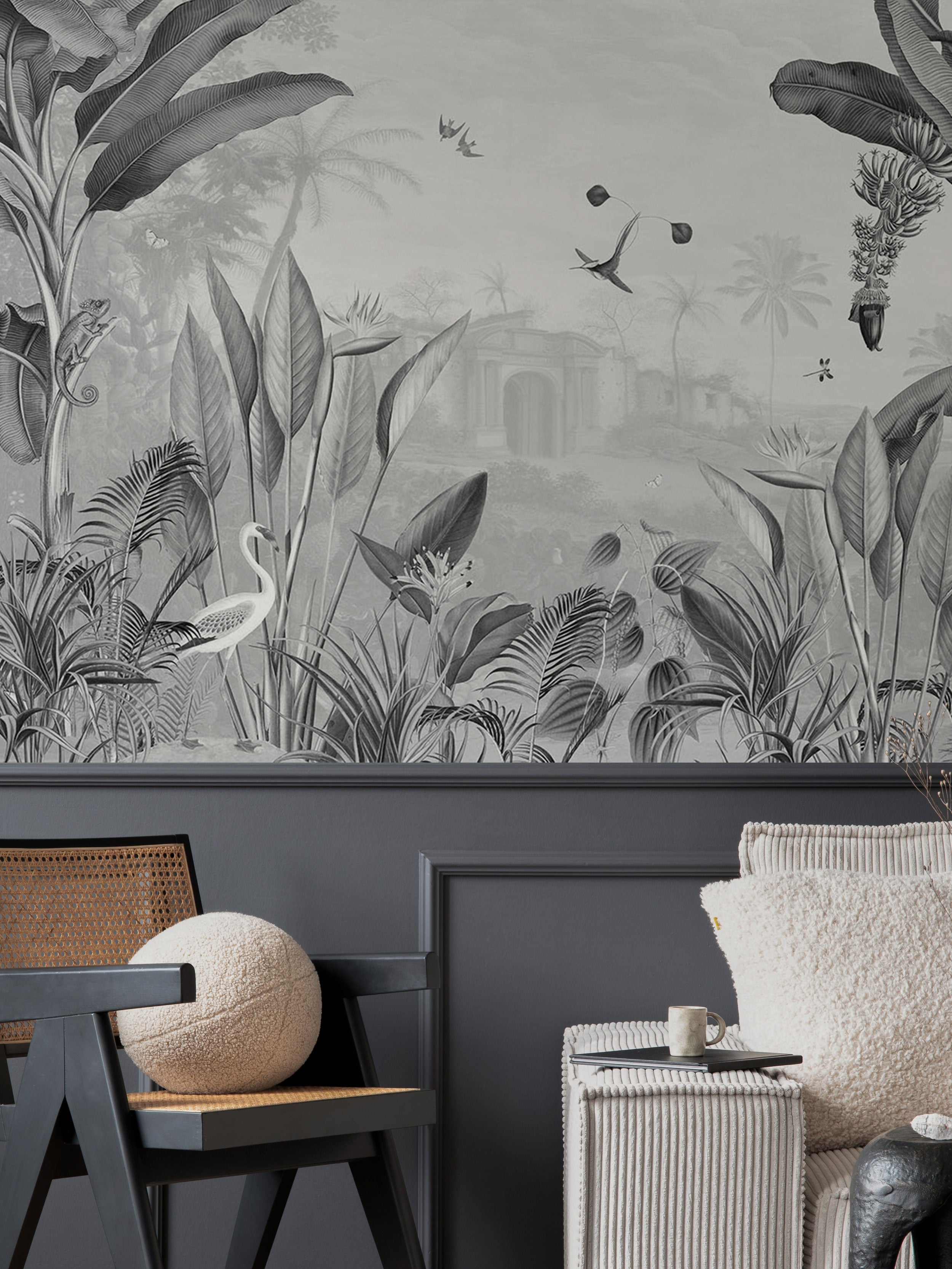 Botanical Beauty Black And White - Eclart Walls