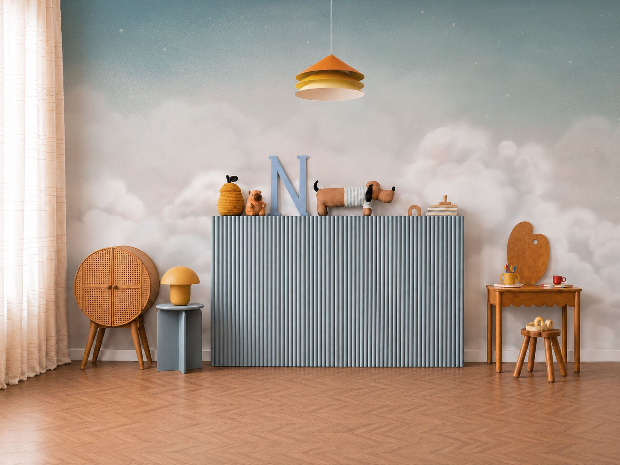 Soft cloud wallpaper with dreamy sky gradient and subtle atmospheric tones