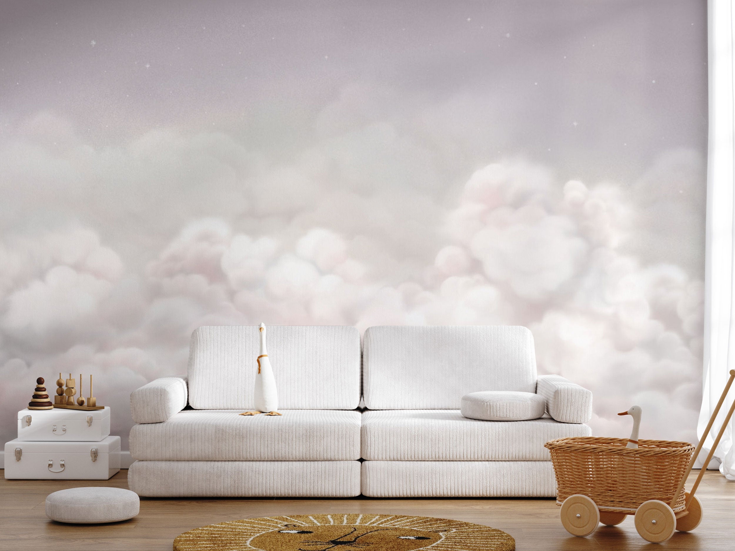 soft pink clouds wallpaper