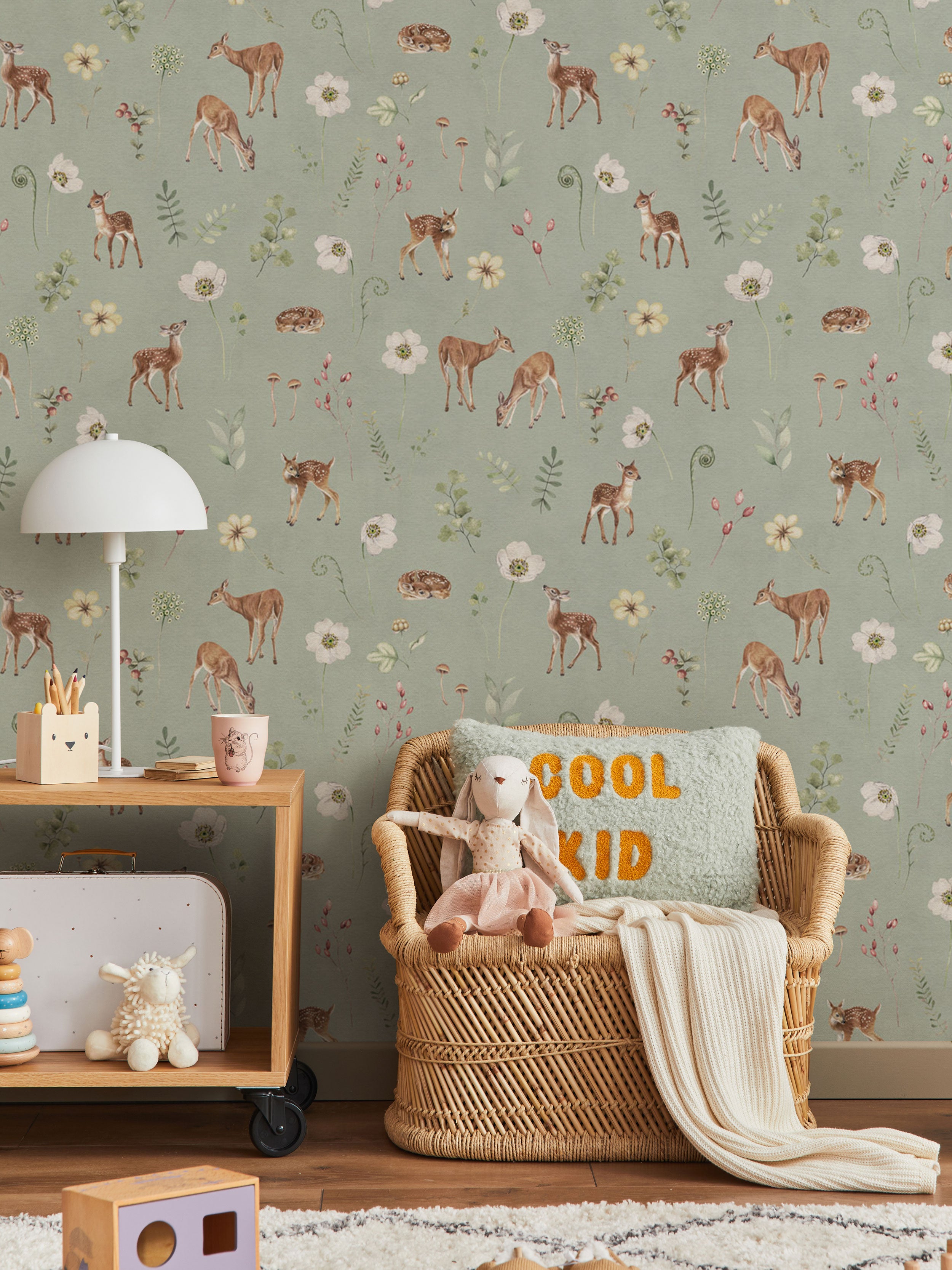 Dancing Deer Green - Eclart Walls