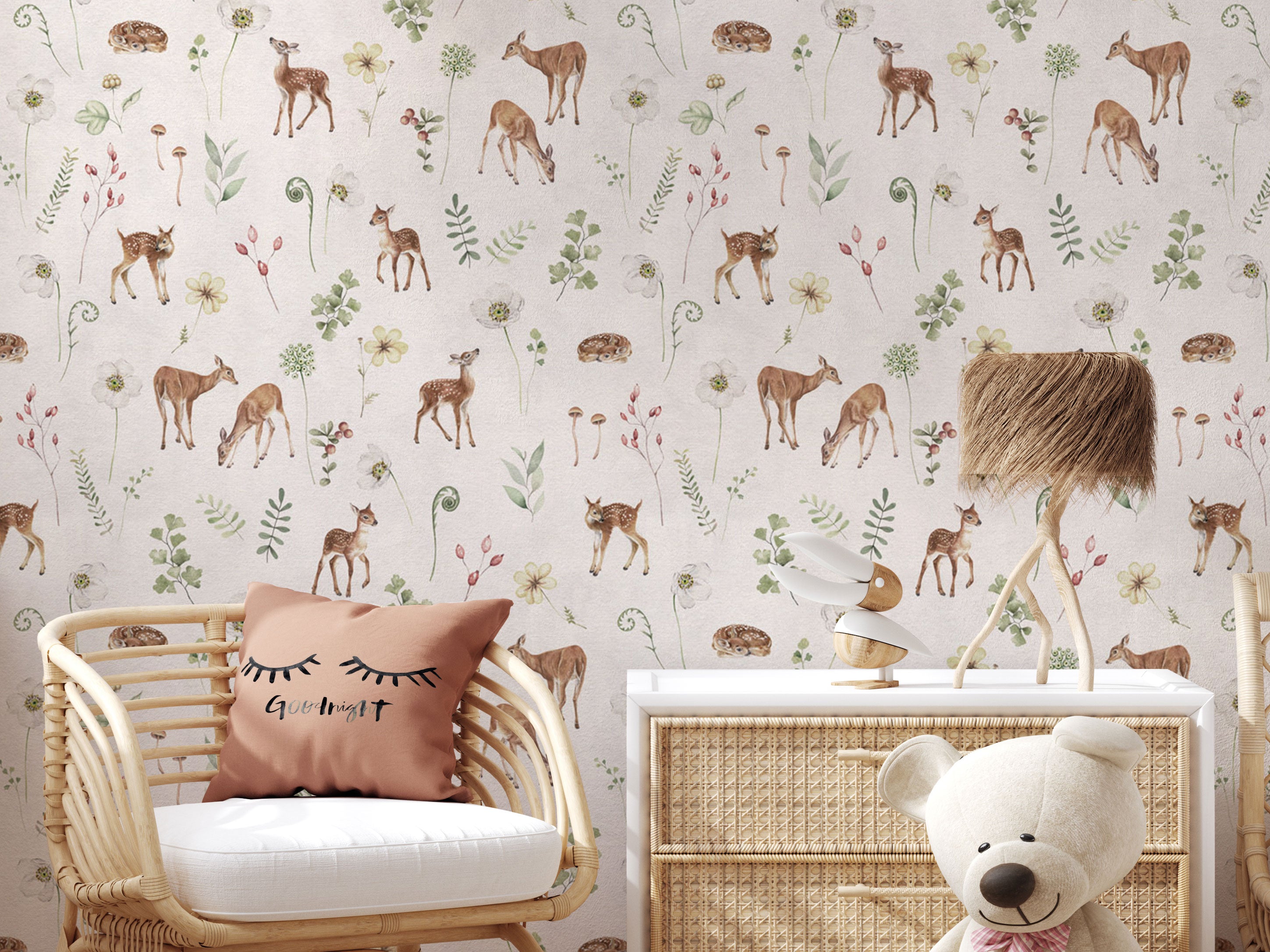 Dancing Deer White - Eclart Walls