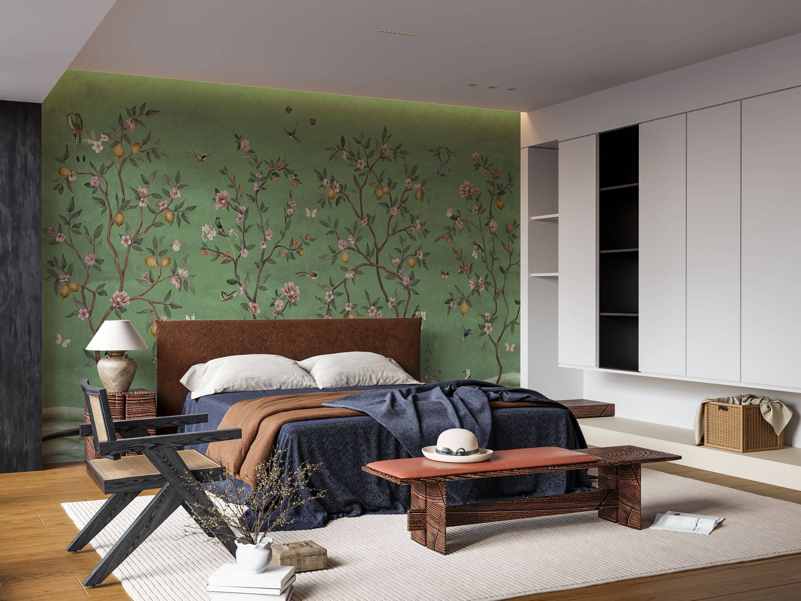 Lemon Tree Chinoiserie - Green - Eclart Walls