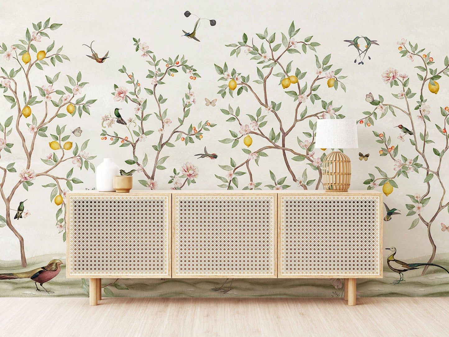 Lemon Tree Chinoiserie - White