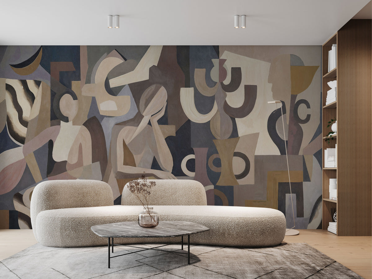 Figurative Pastel Wallpaper Mural