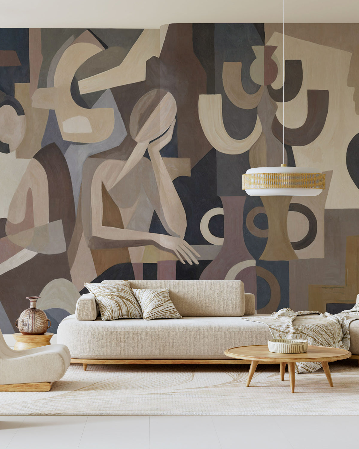 Figurative Pastel Wallpaper Mural