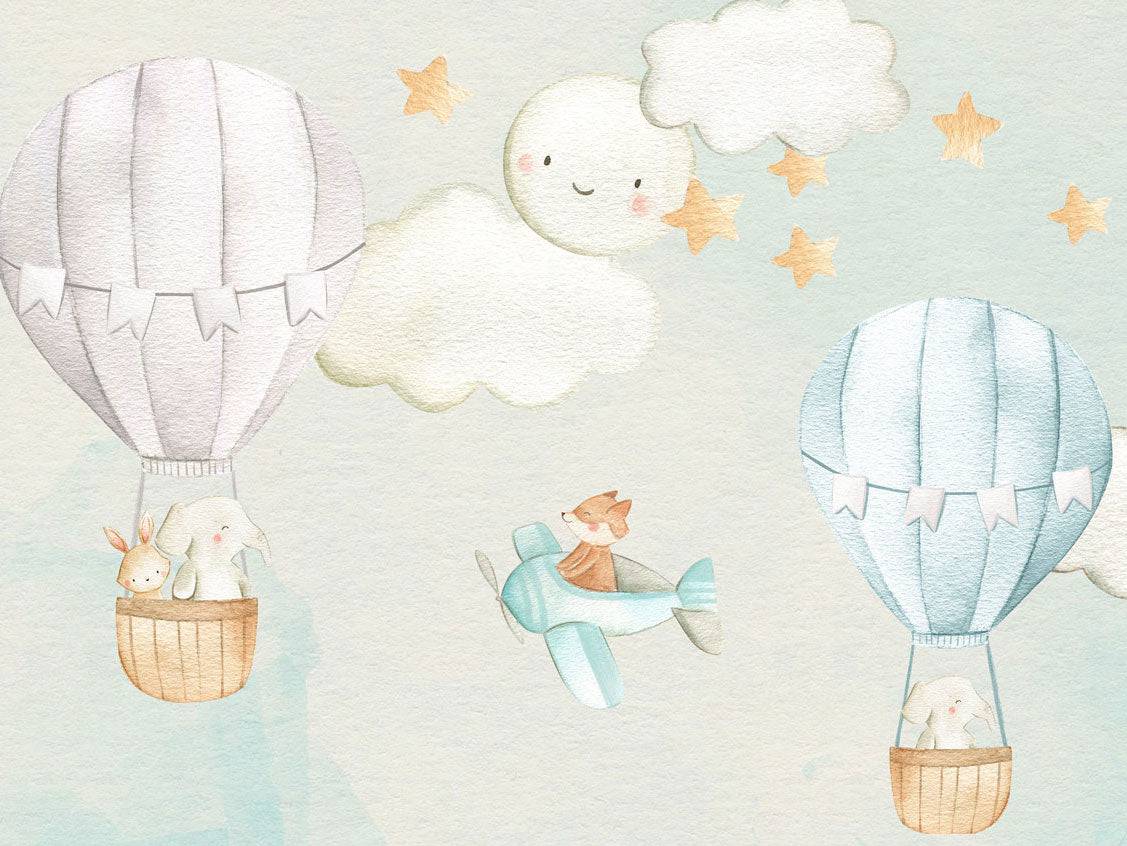 Dreamy Balloons Blue - Eclart Walls