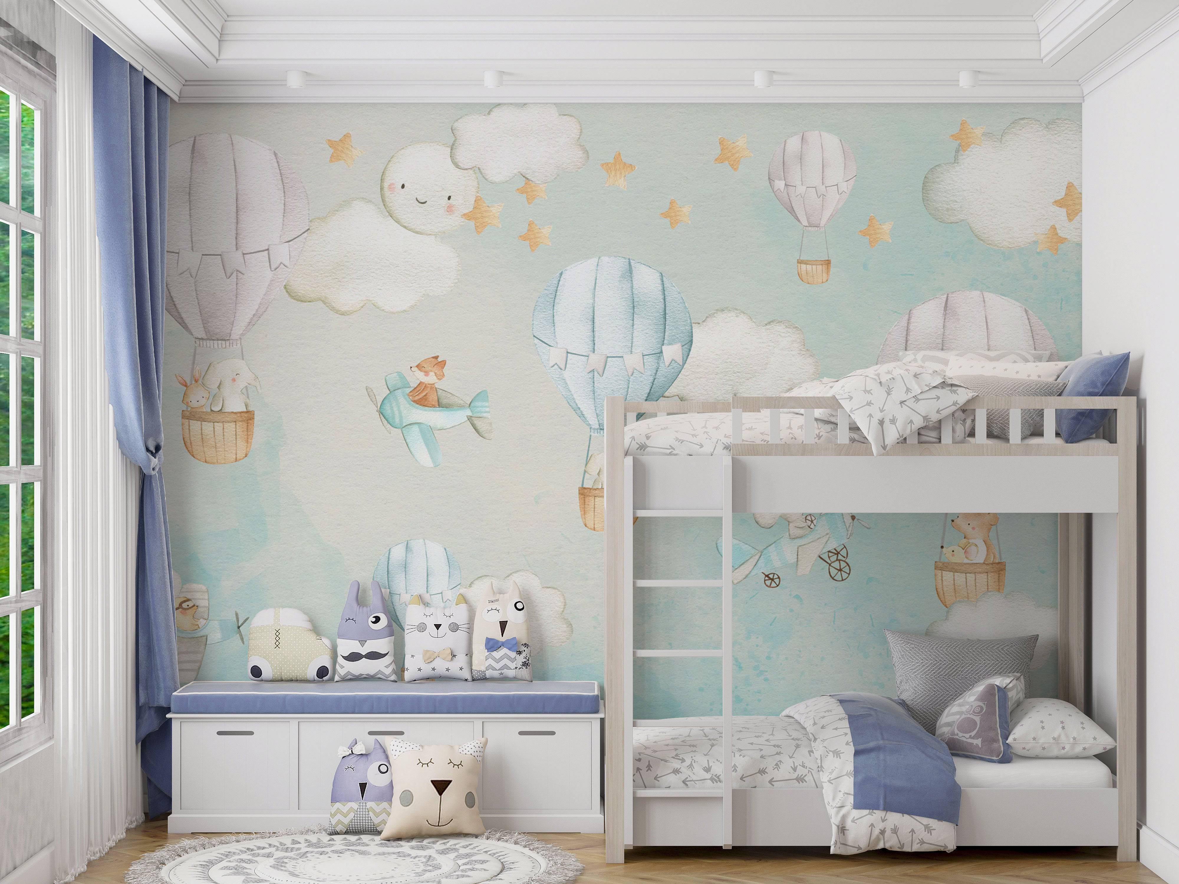 Dreamy Balloons Blue - Eclart Walls