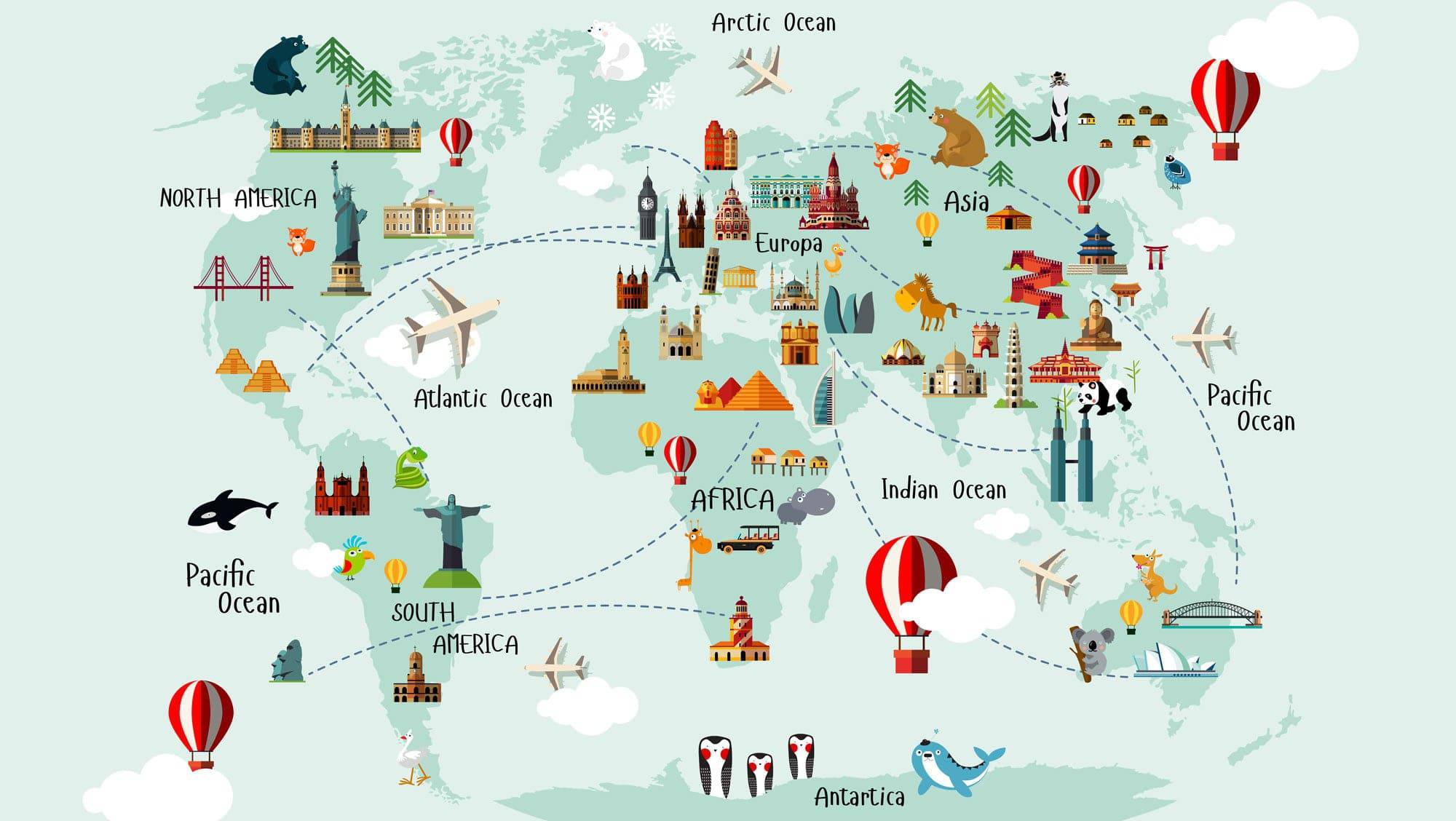 Map Of The World - Eclart Walls