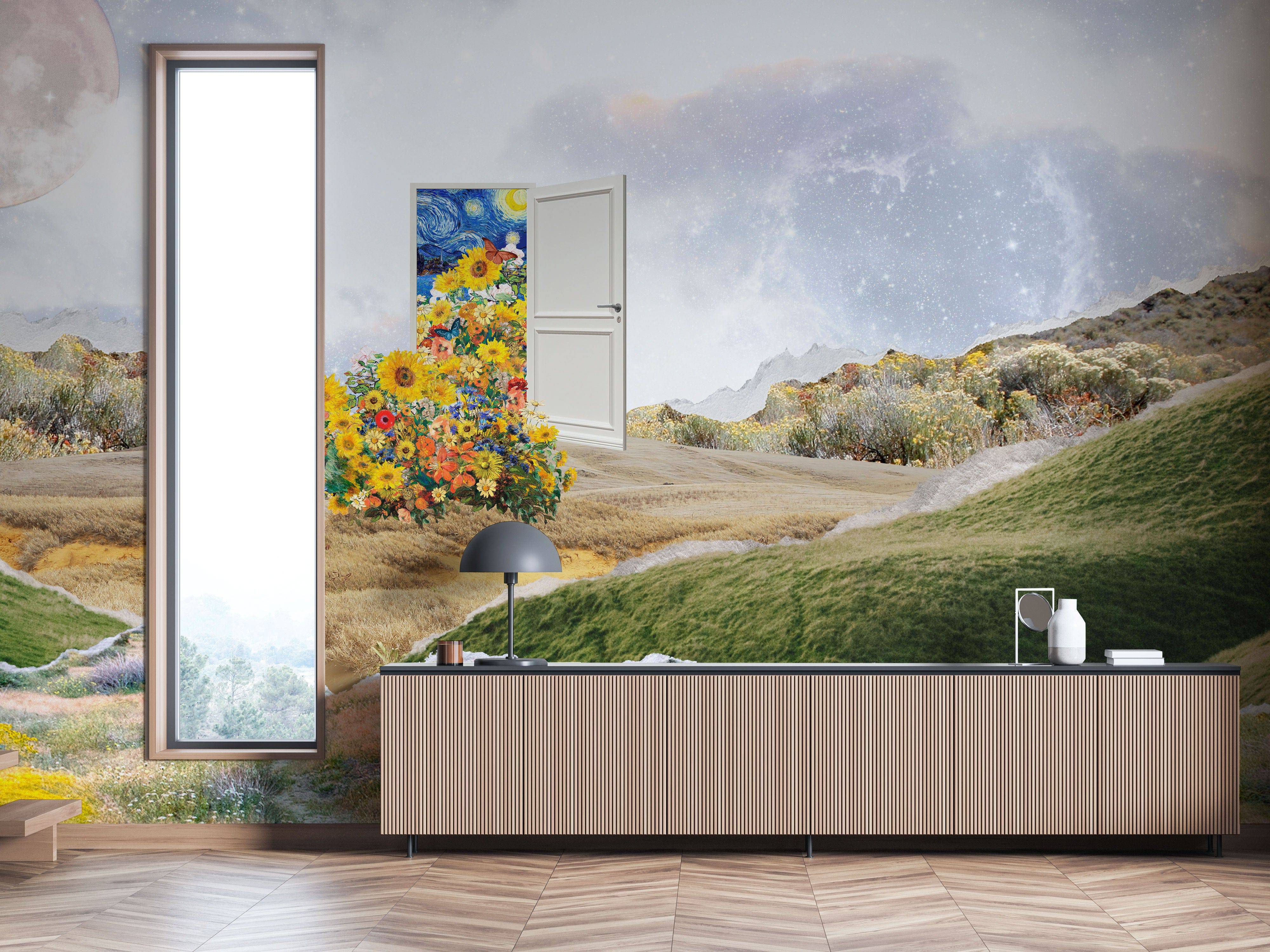 Metaverse Flowers And Field - Eclart Walls