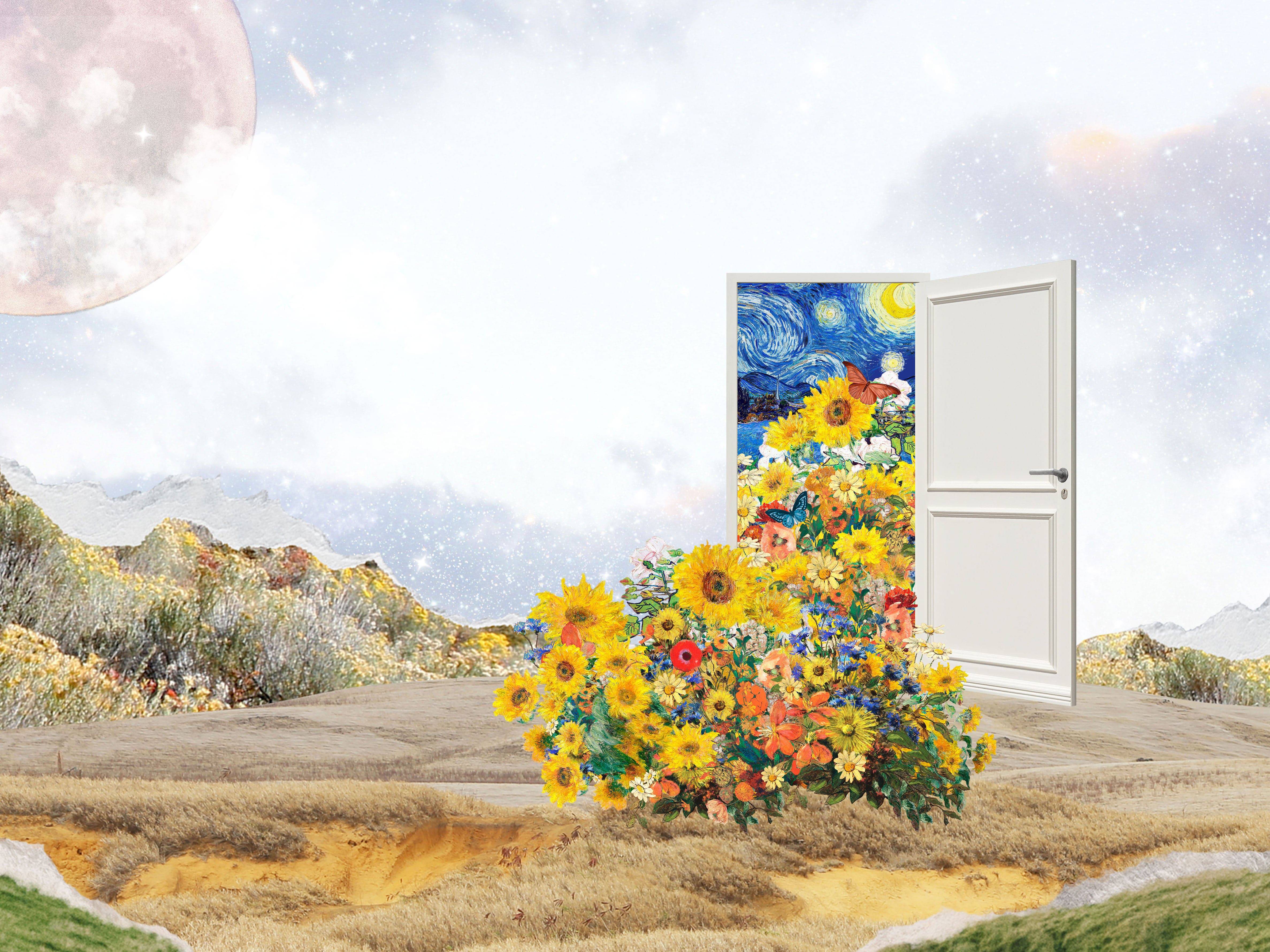 Metaverse Flowers And Field - Eclart Walls