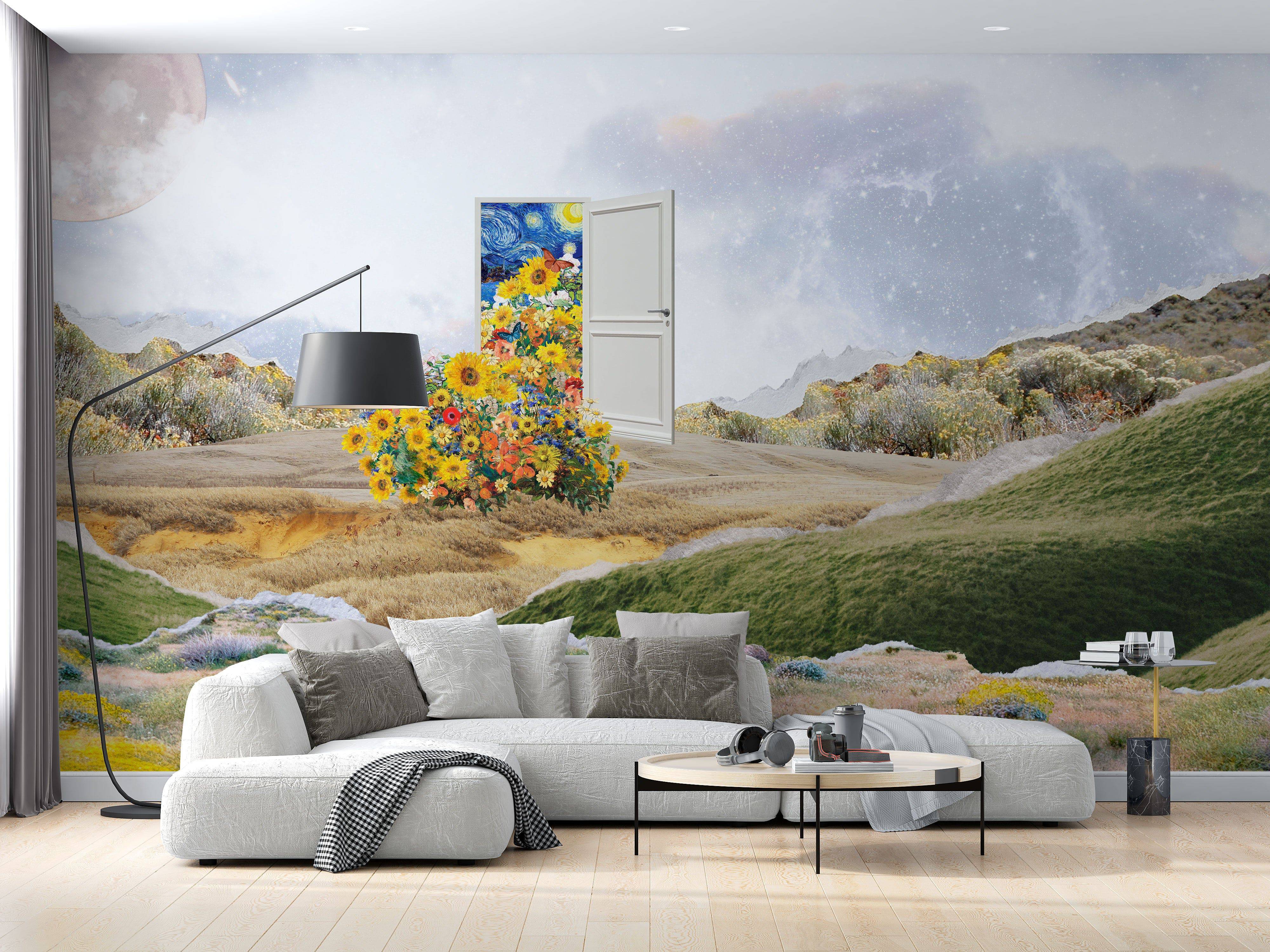 Metaverse Flowers And Field - Eclart Walls