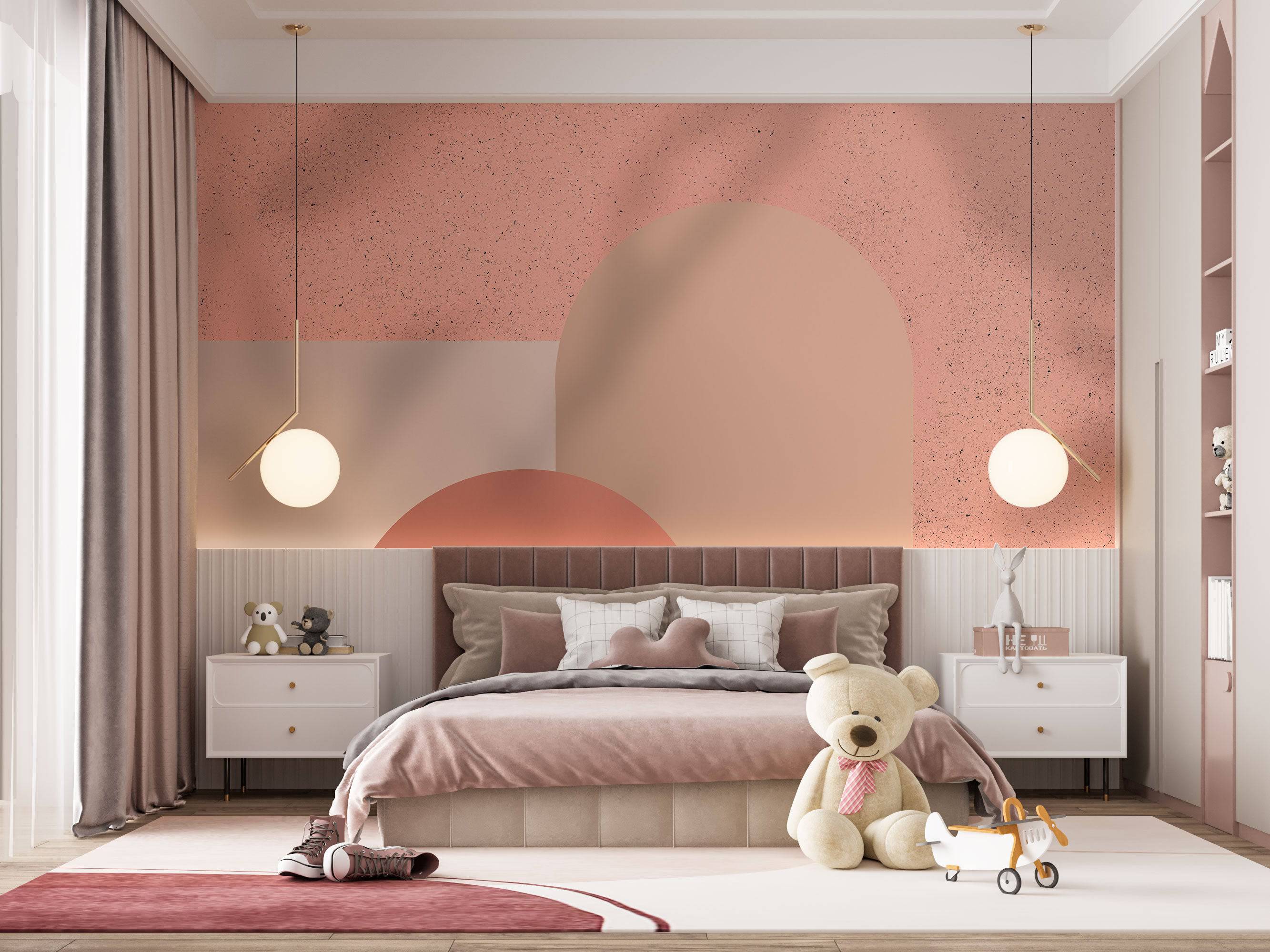 Peach Shapes - Eclart Walls