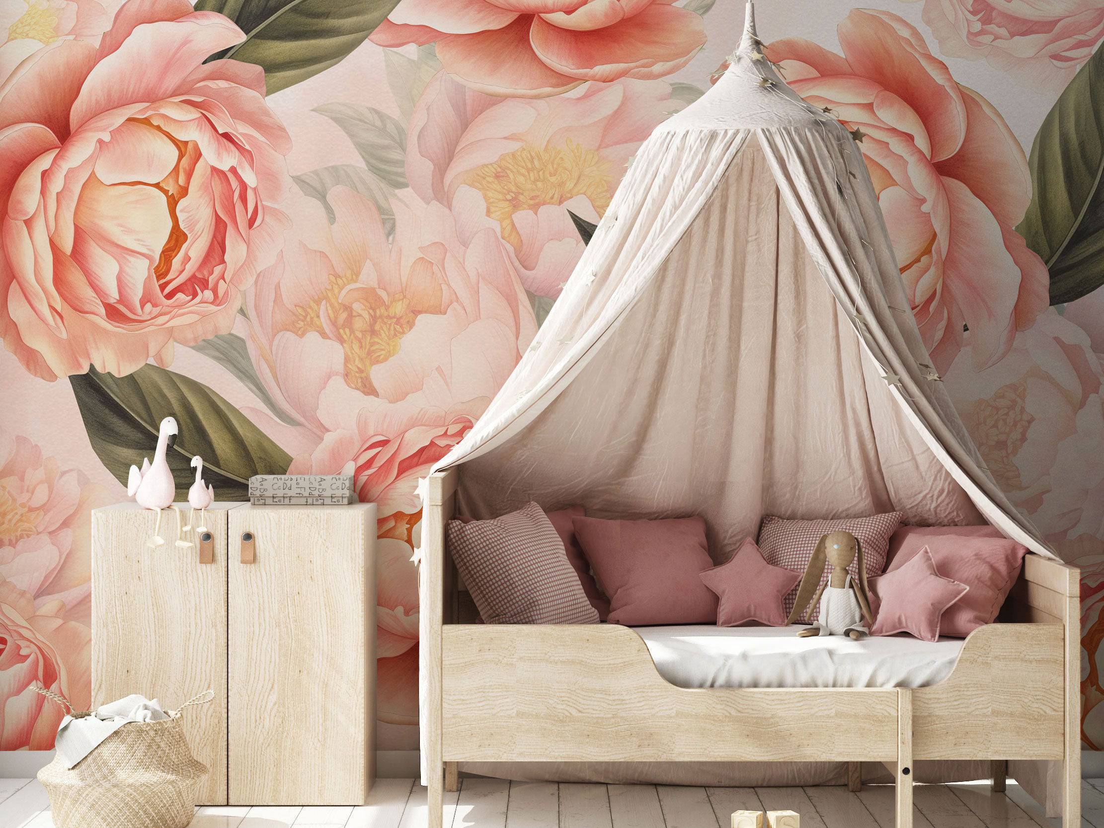 Contemporary Peony Fuzz - Eclart Walls