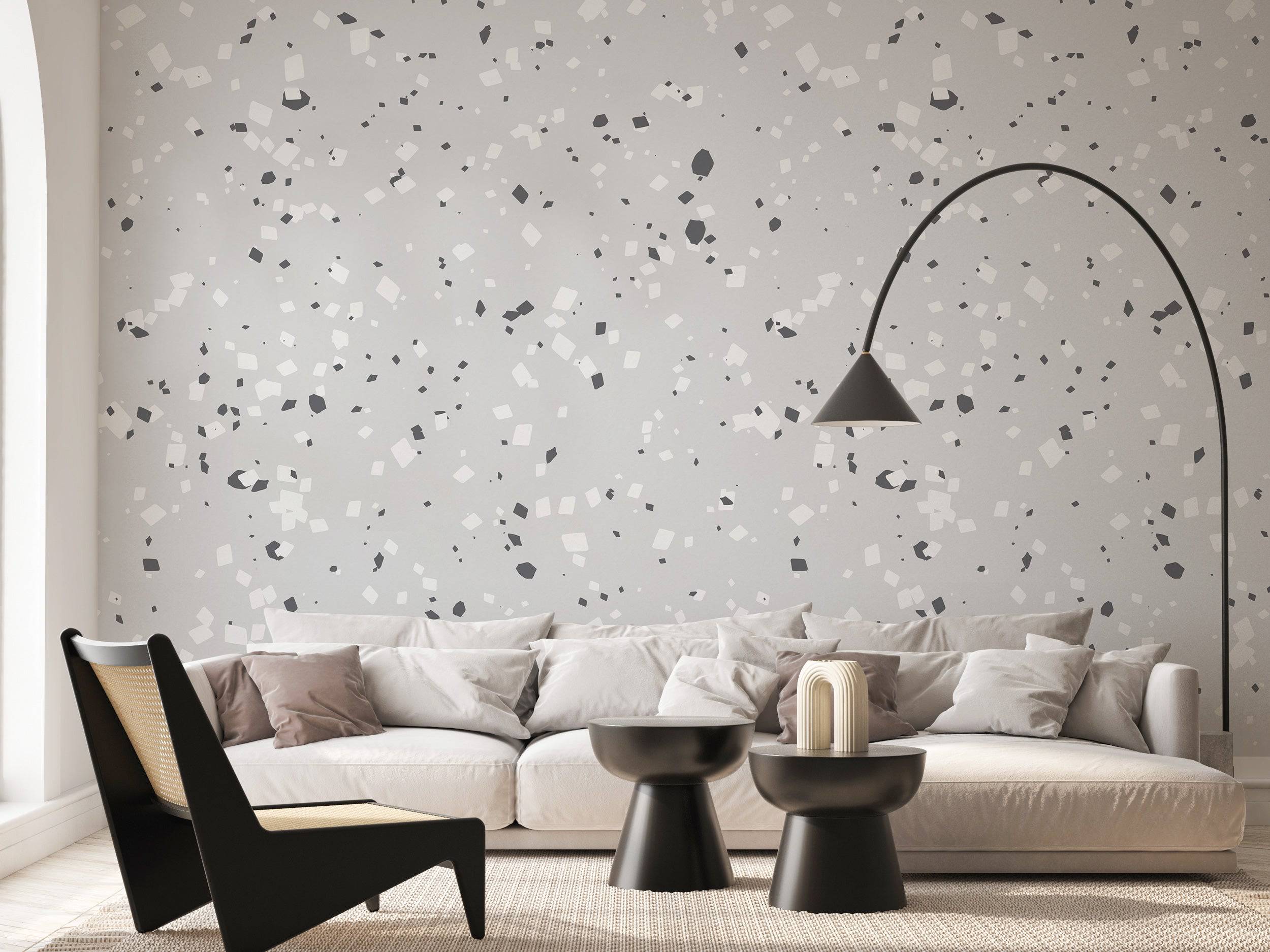Black And White Terrazzo - Eclart Walls