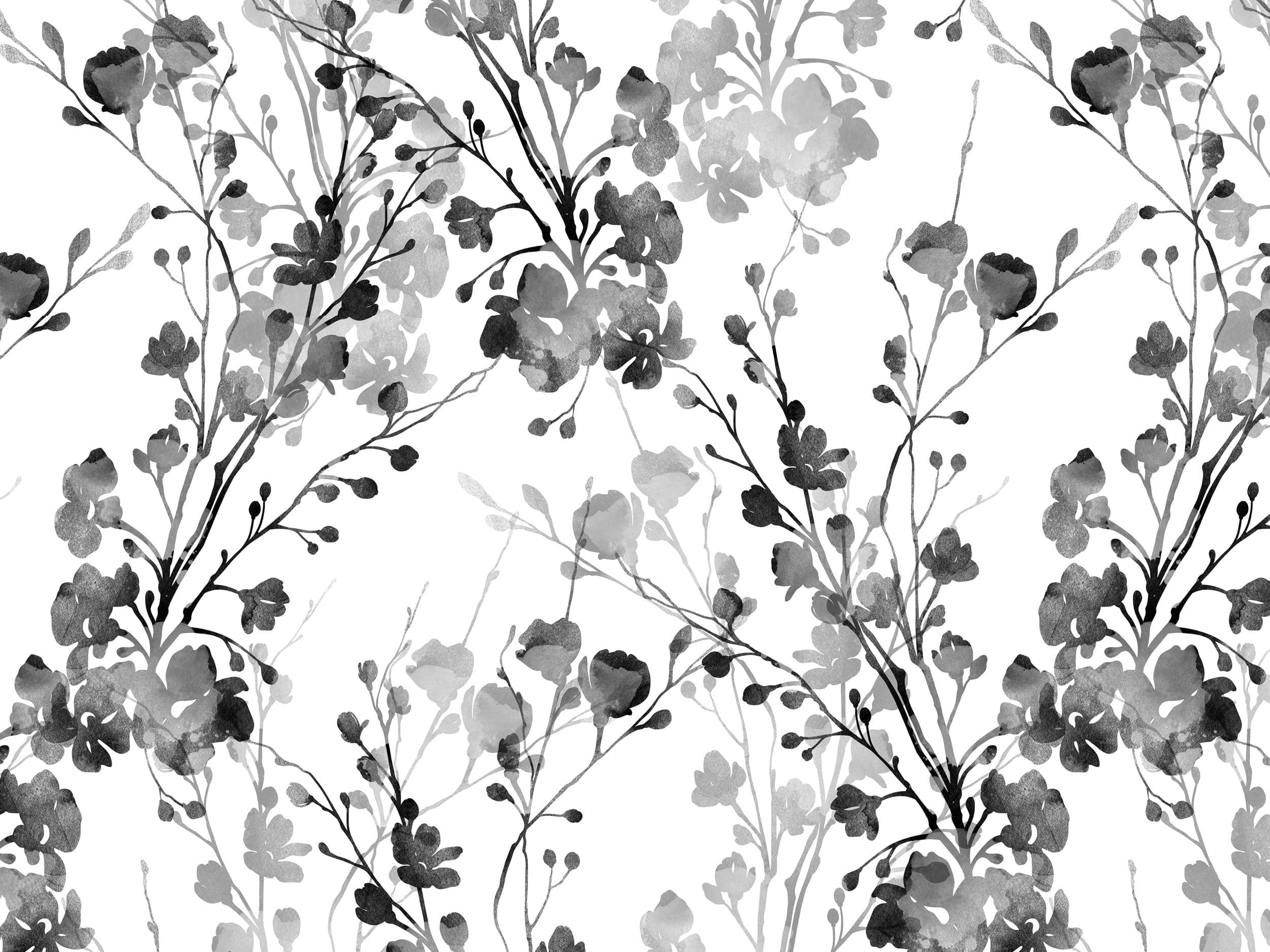 Monochrome Florals - Eclart Walls