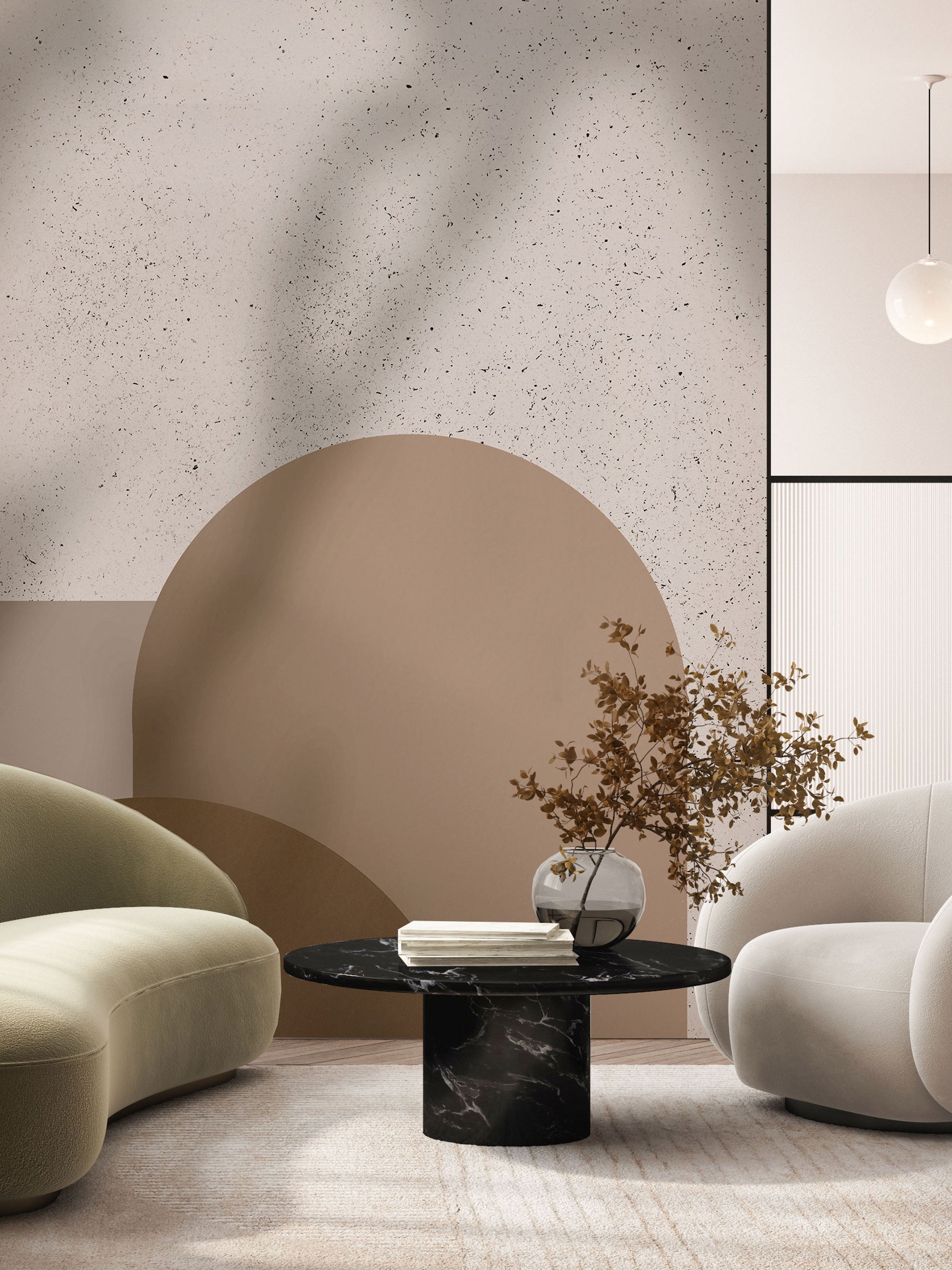 Mocha Mousse Geometric - Eclart Walls