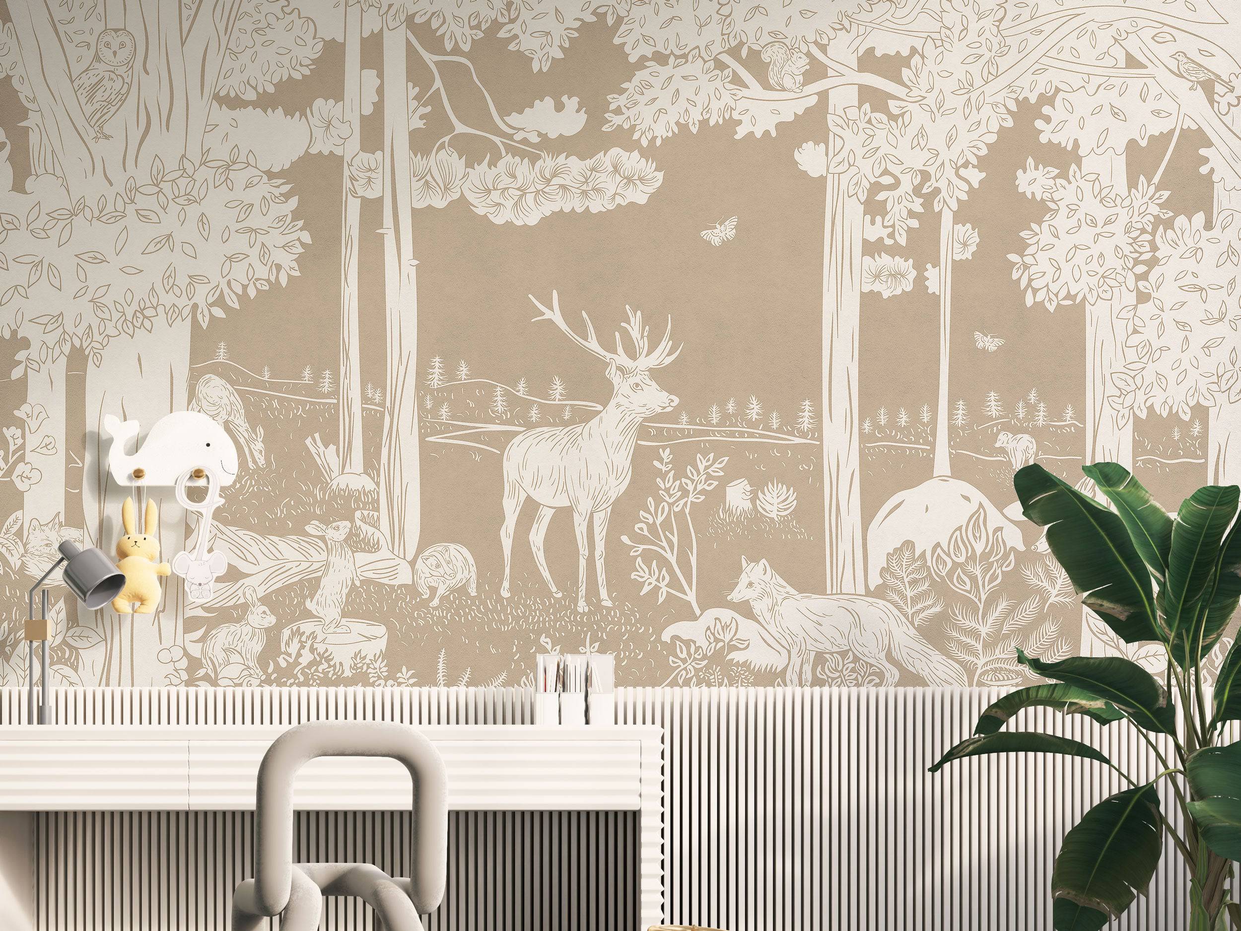 Monochrome Forest Brown - Eclart Walls
