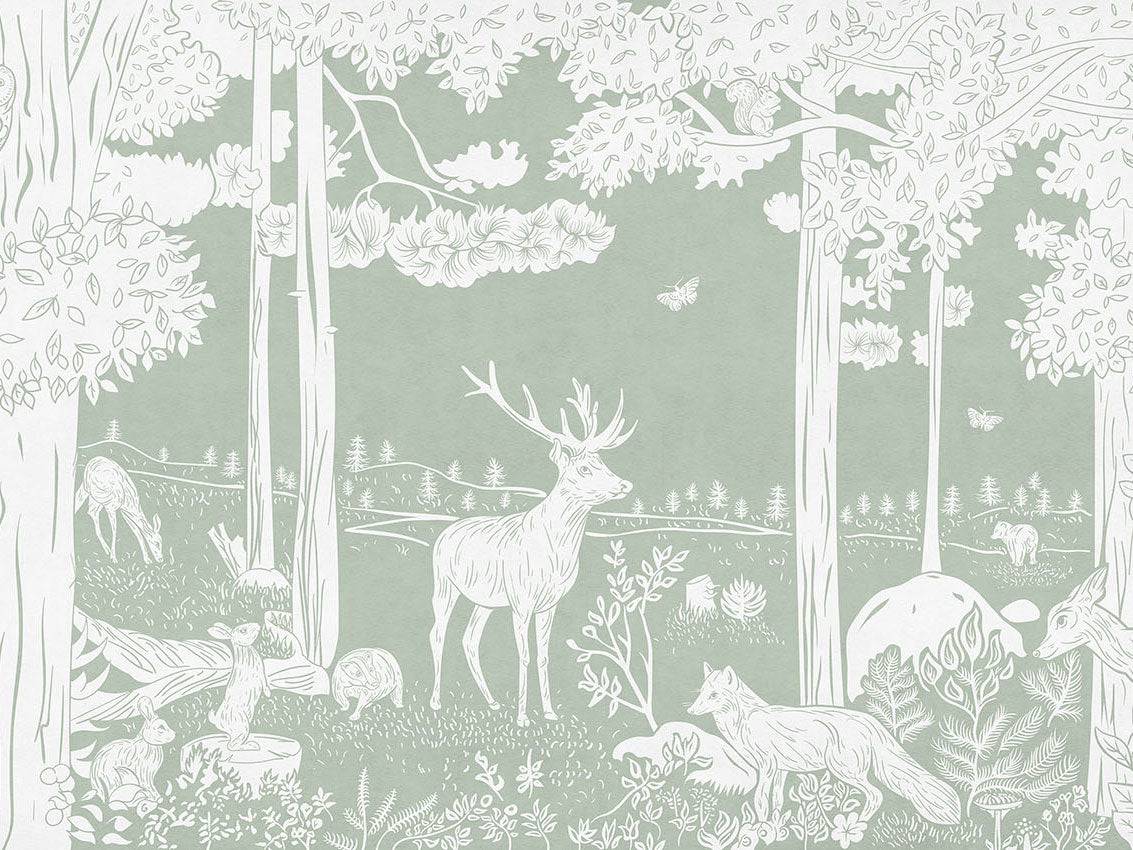 Monochrome Forest Green - Eclart Walls