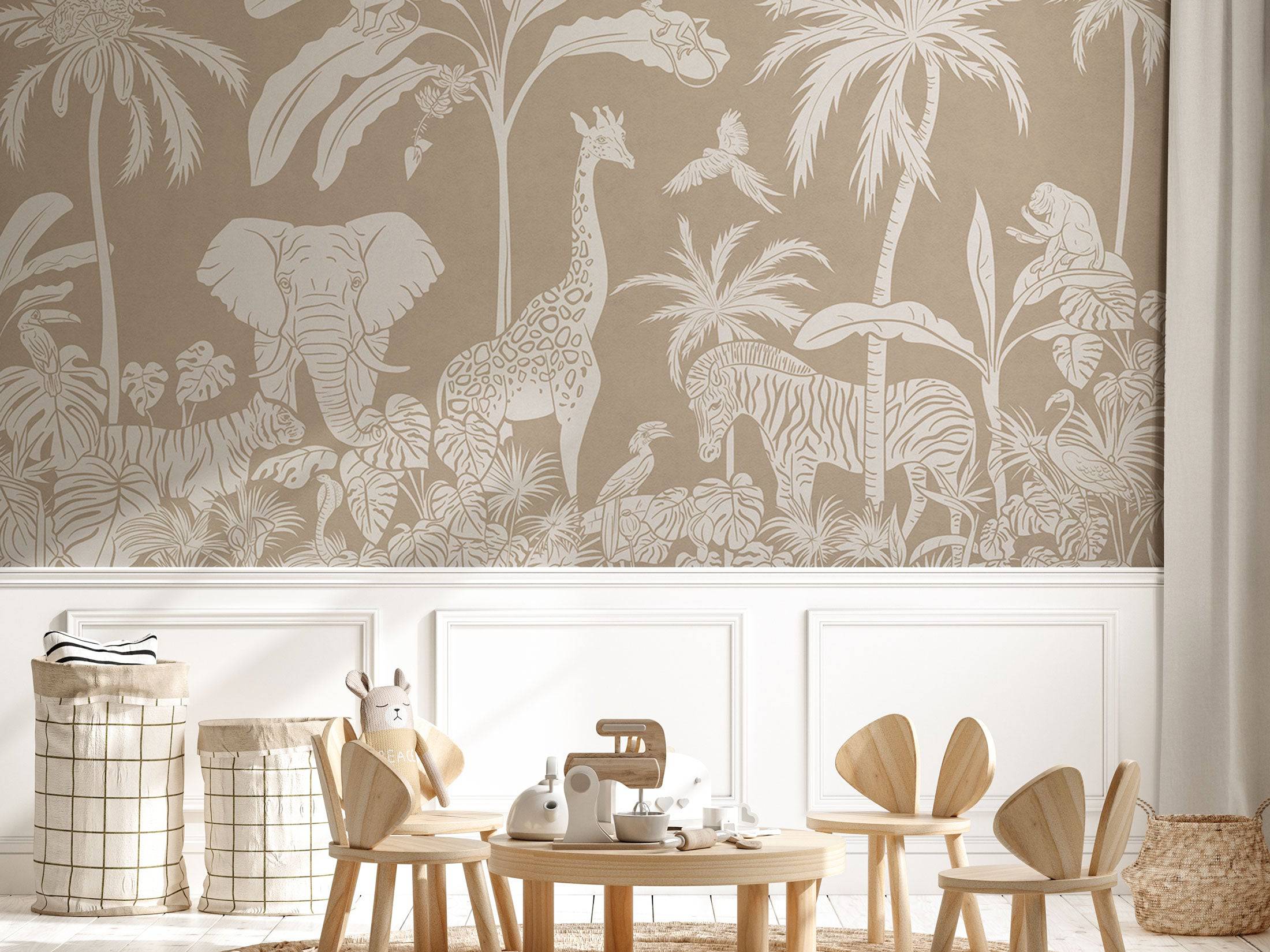Monochrome Jungle Brown - Eclart Walls