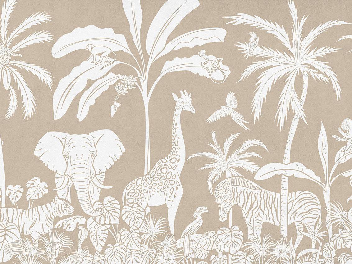 Monochrome Jungle Brown - Eclart Walls