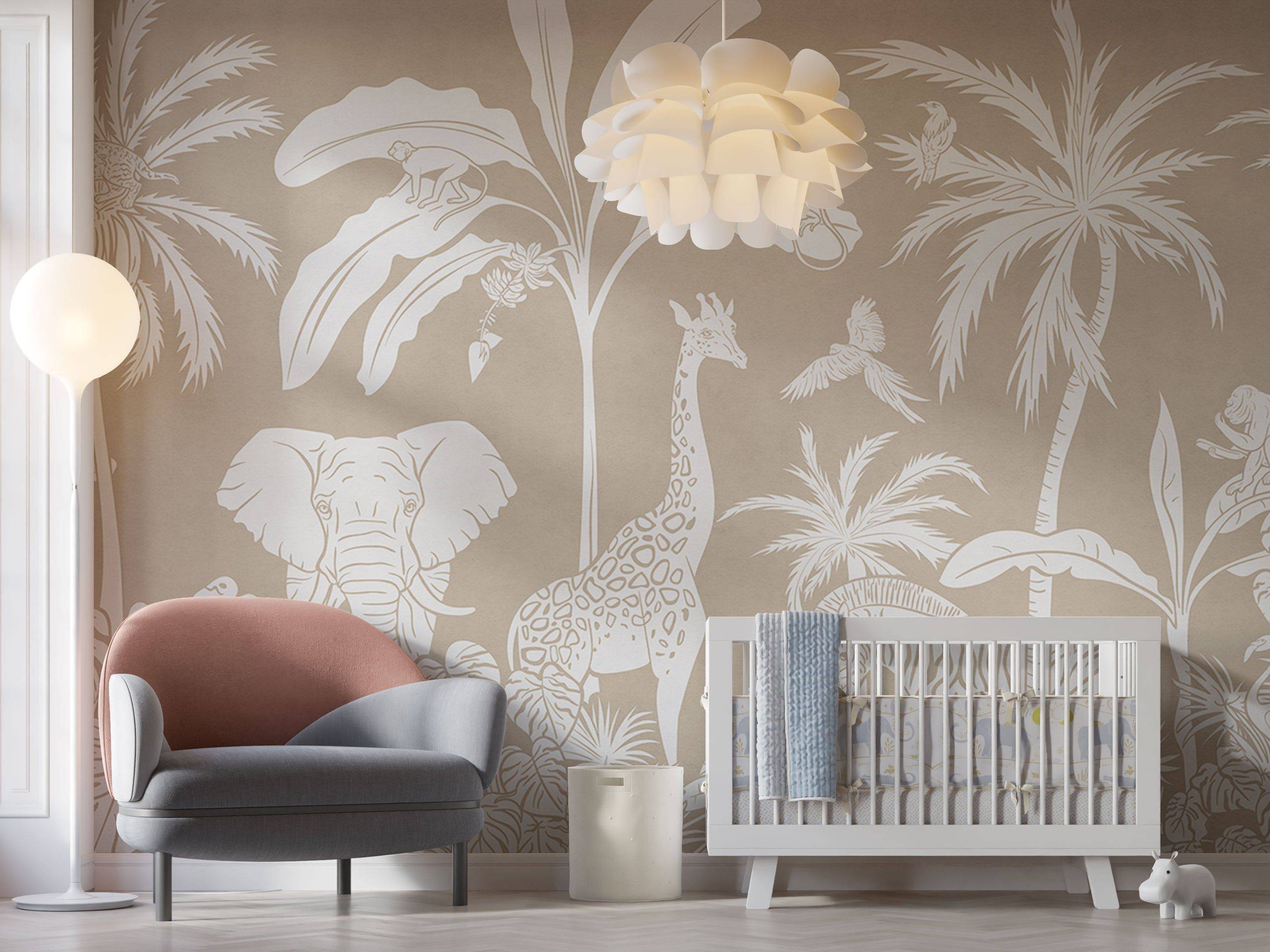 Monochrome Jungle Brown - Eclart Walls