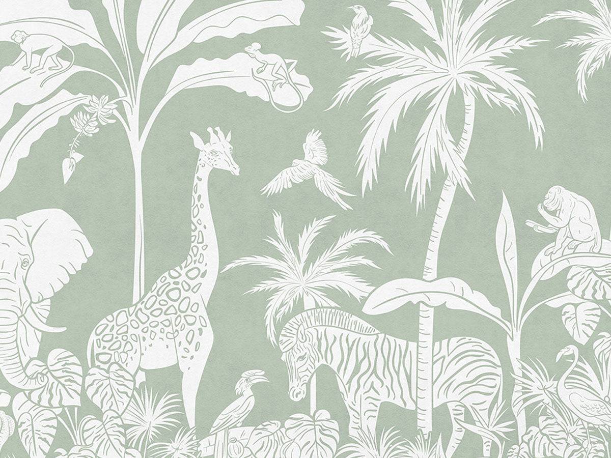 Monochrome Jungle Green - Eclart Walls
