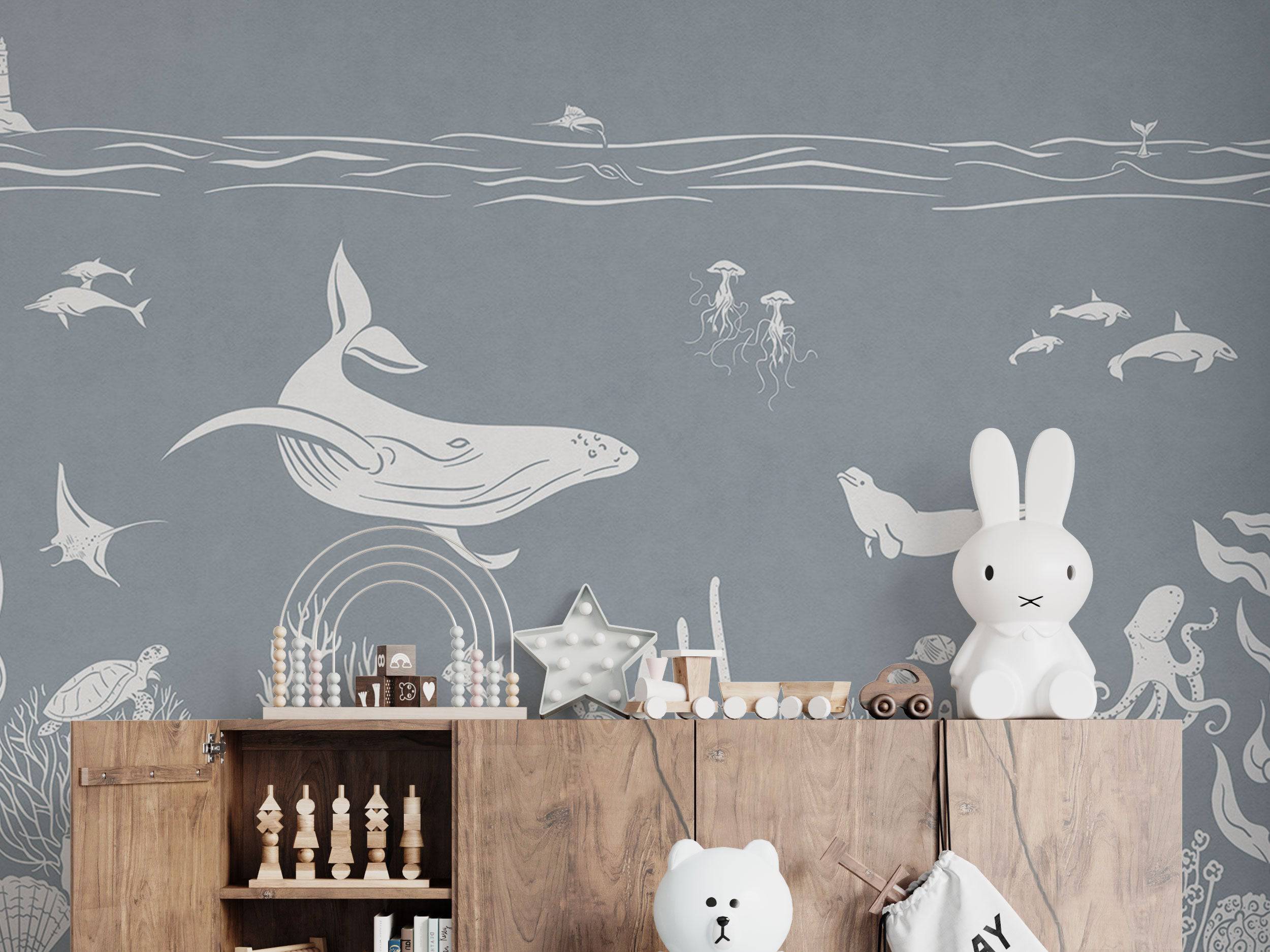 Monochrome Sea Blue - Eclart Walls