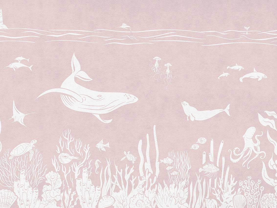 Monochrome Sea Pink - Eclart Walls