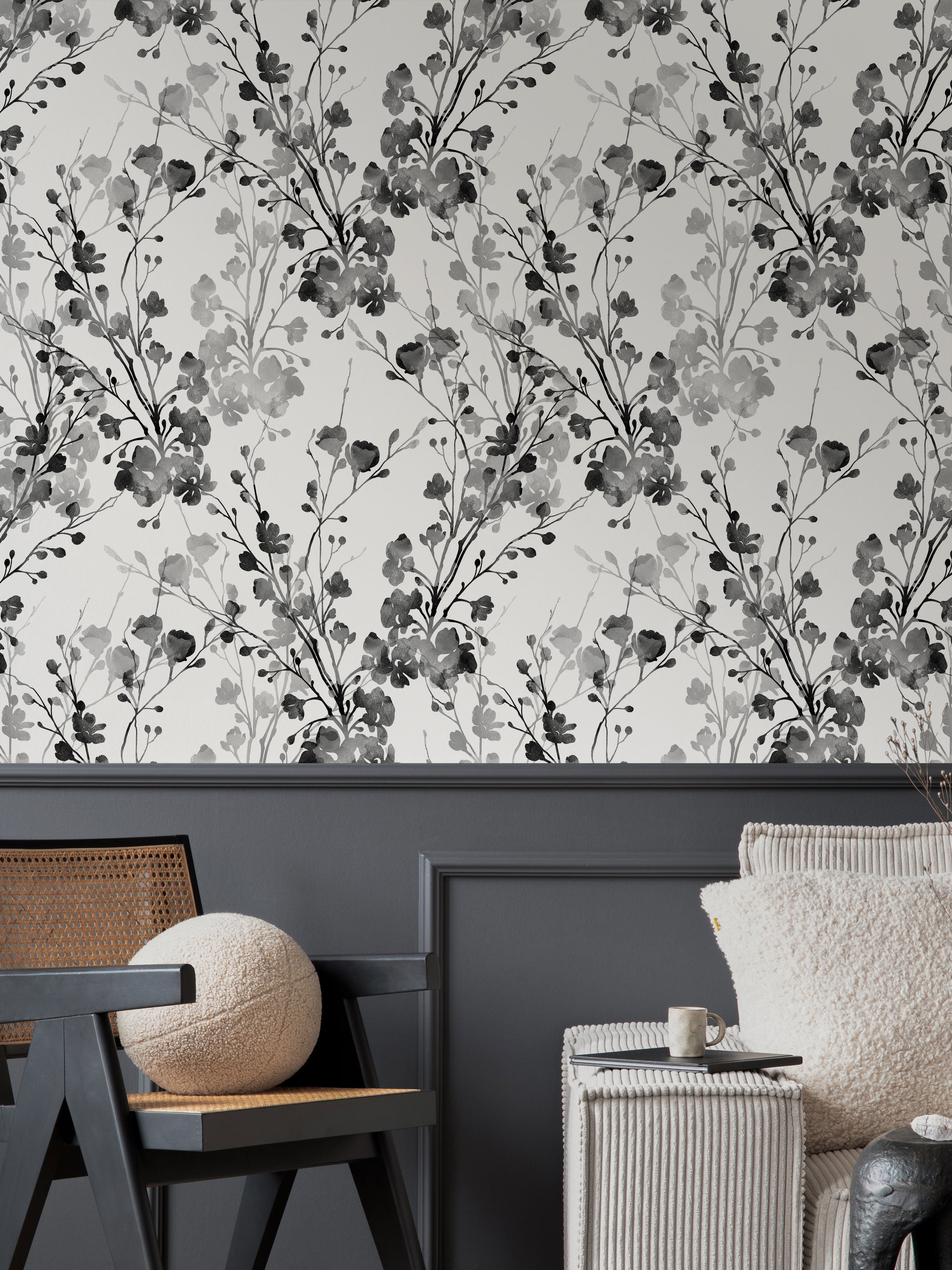 Monochrome Florals - Eclart Walls