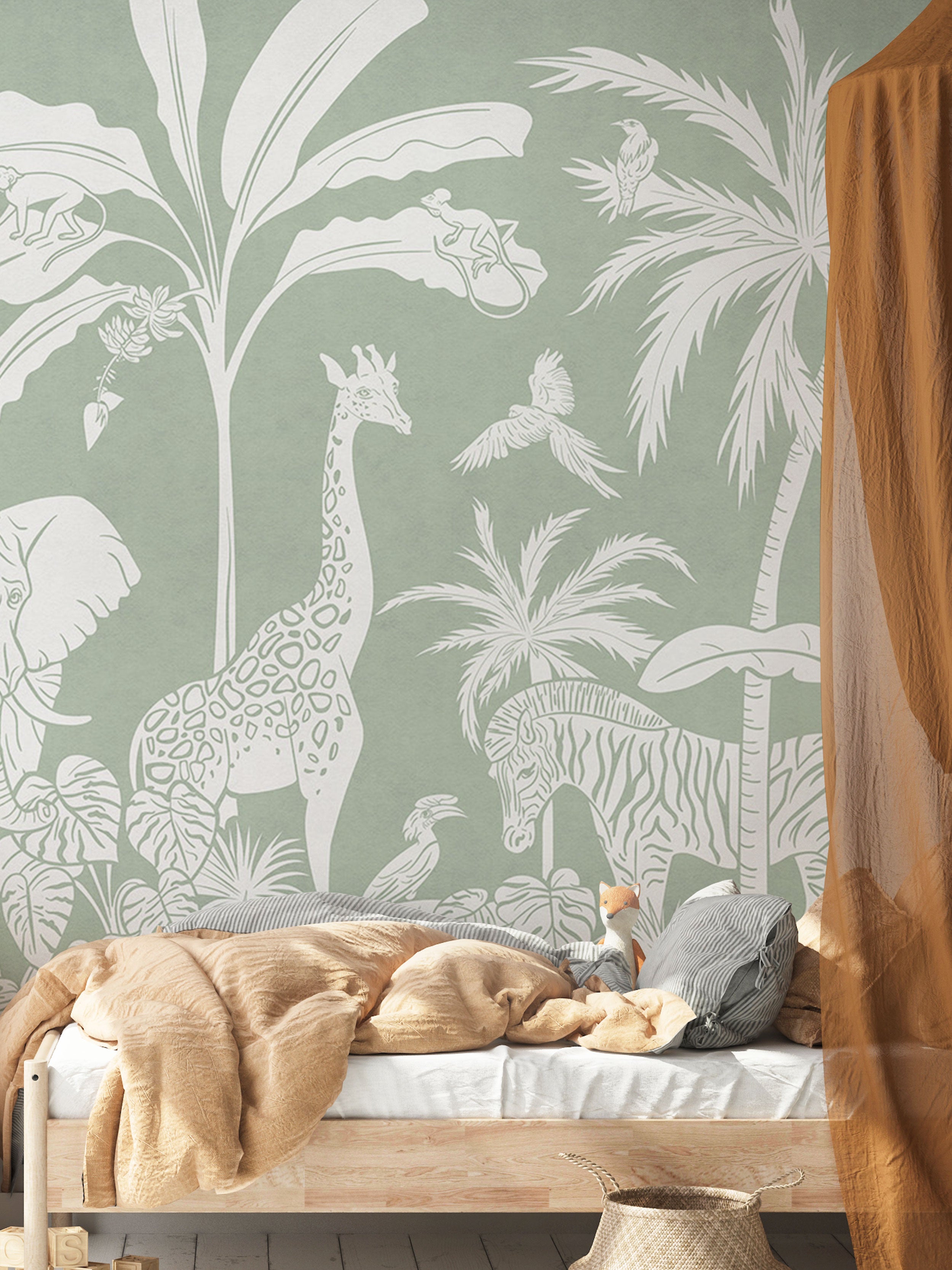 Monochrome Jungle Green - Eclart Walls
