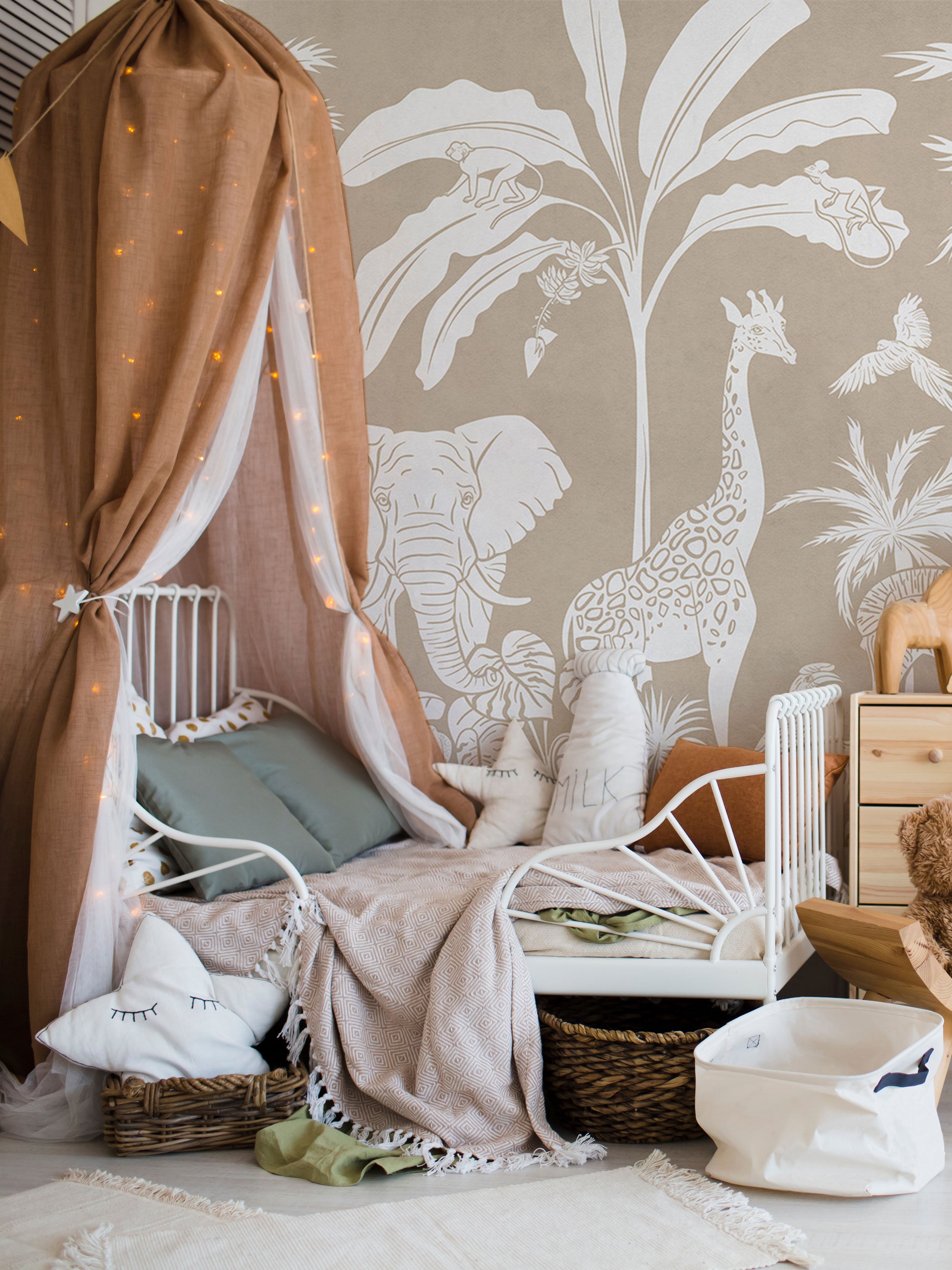 Monochrome Jungle Brown - Eclart Walls