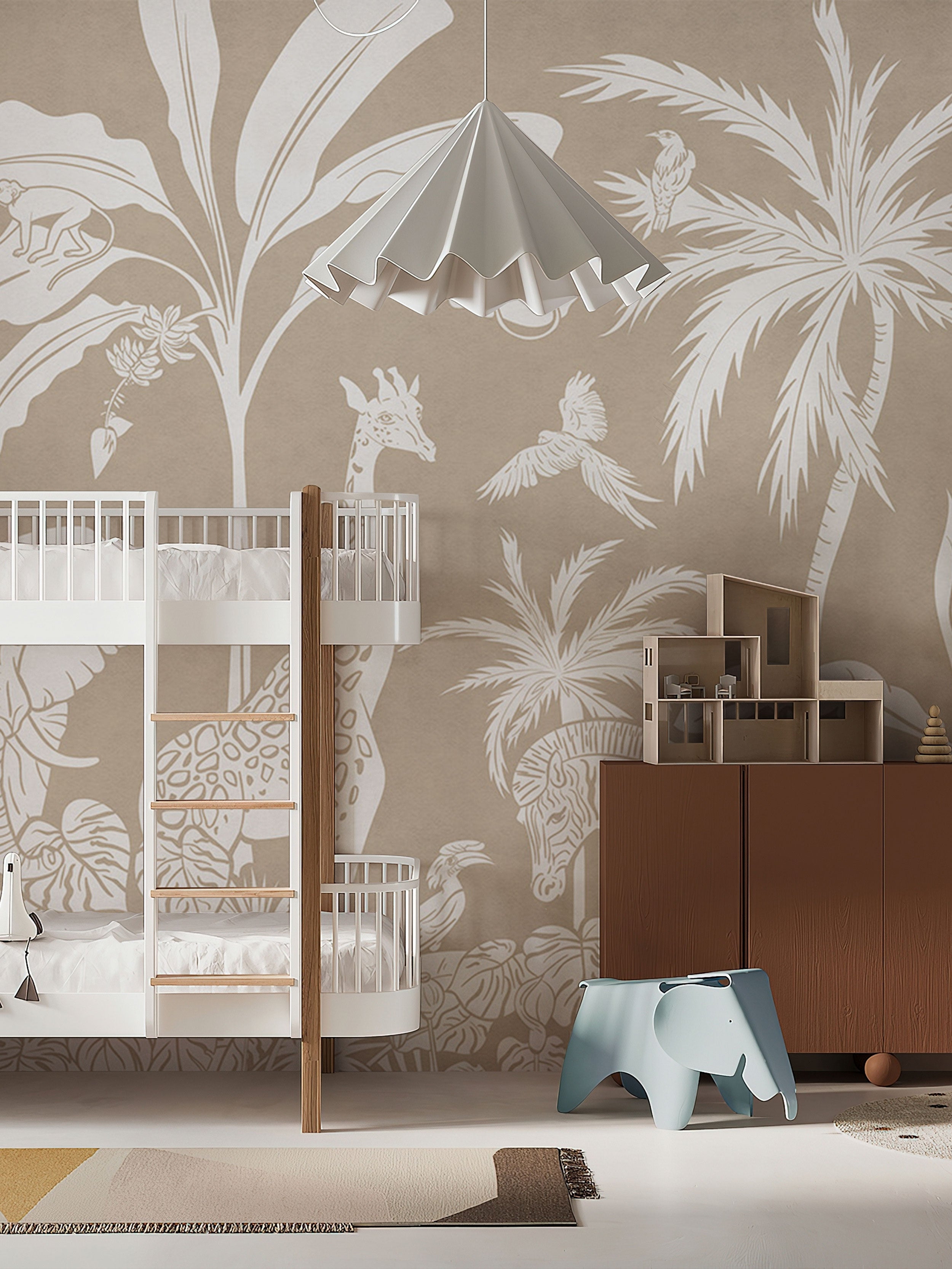 Monochrome Jungle Brown - Eclart Walls