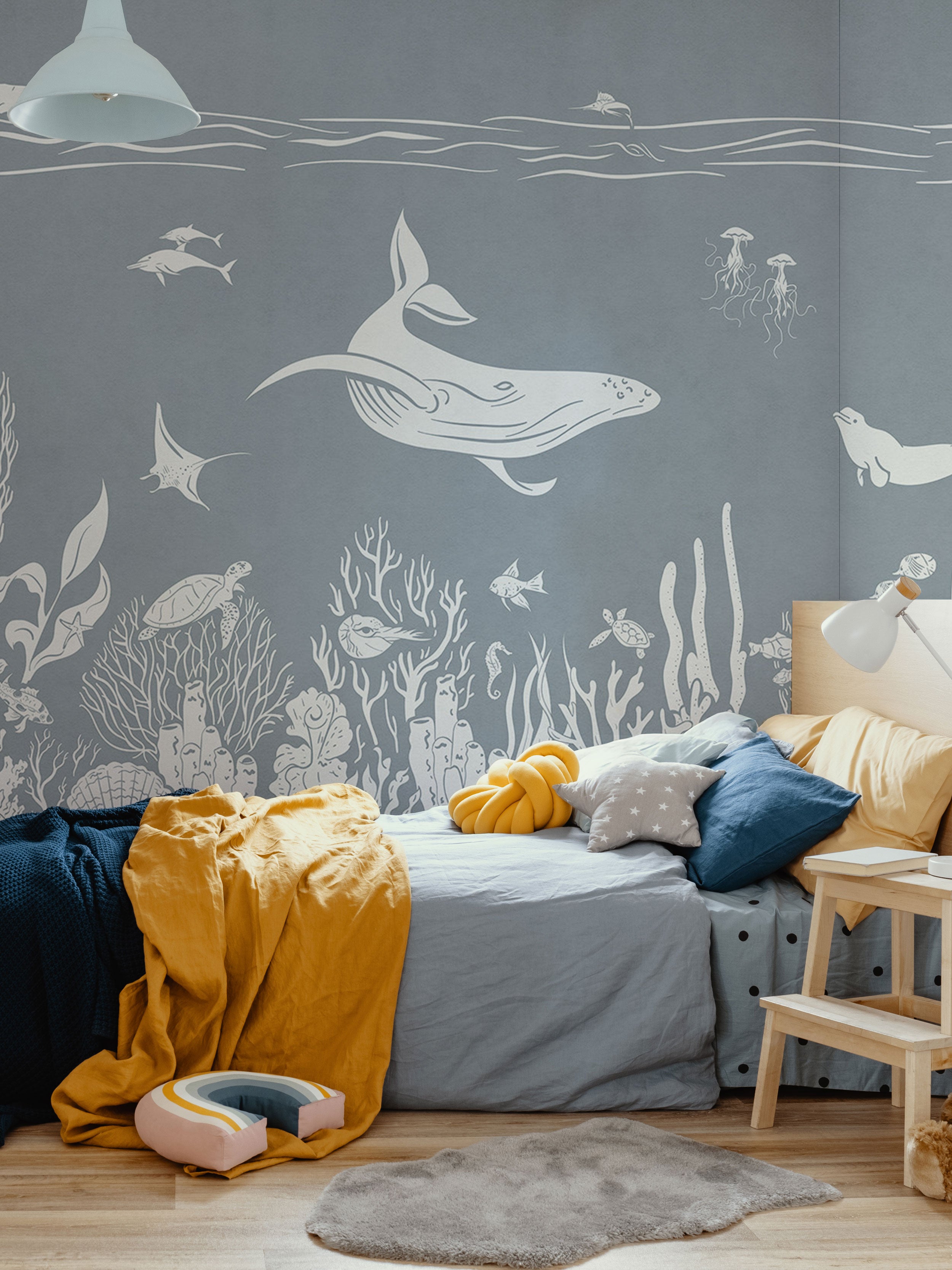 Monochrome Sea Blue - Eclart Walls