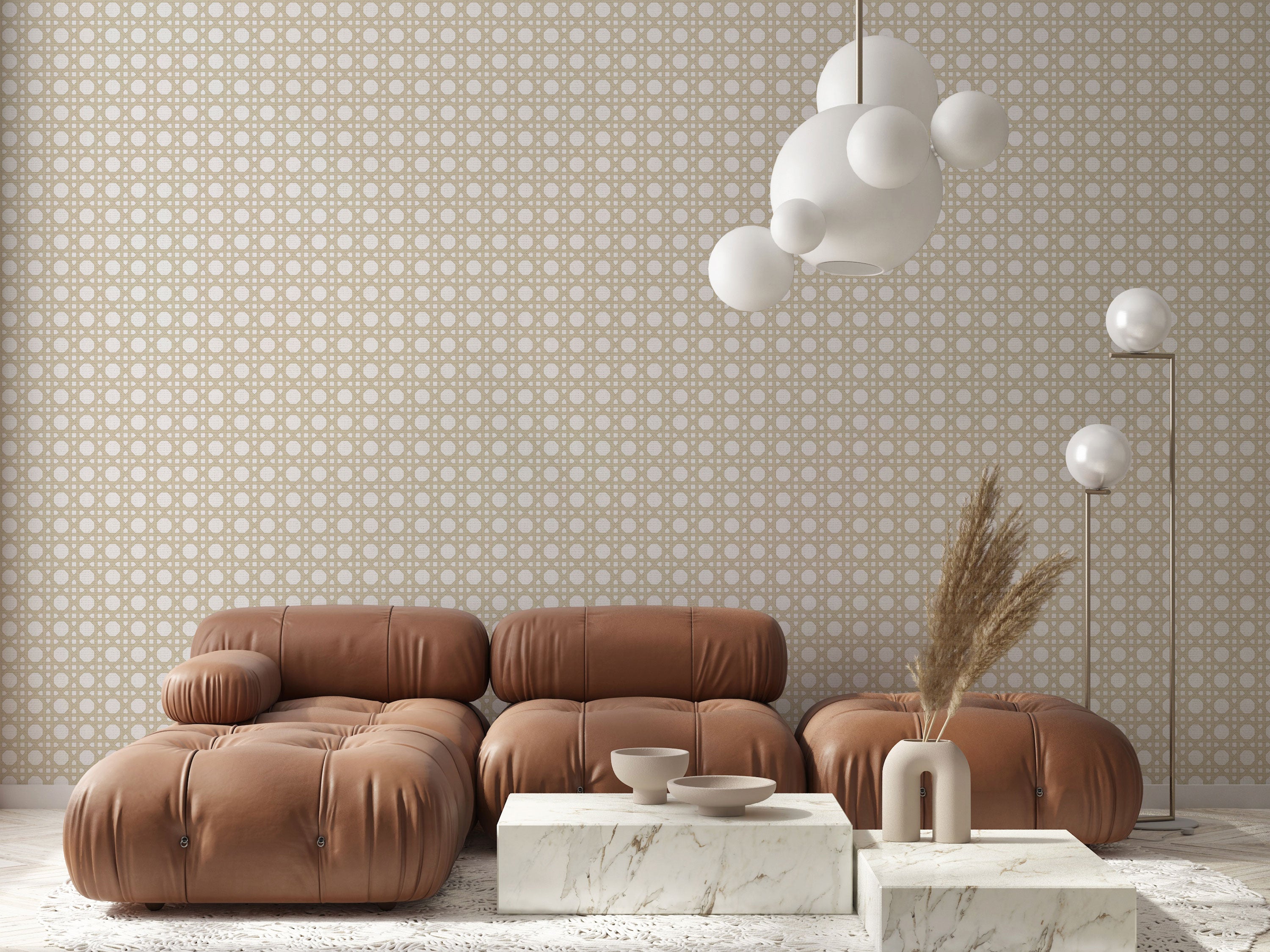 Mocha Mousse Rattan - Eclart Walls