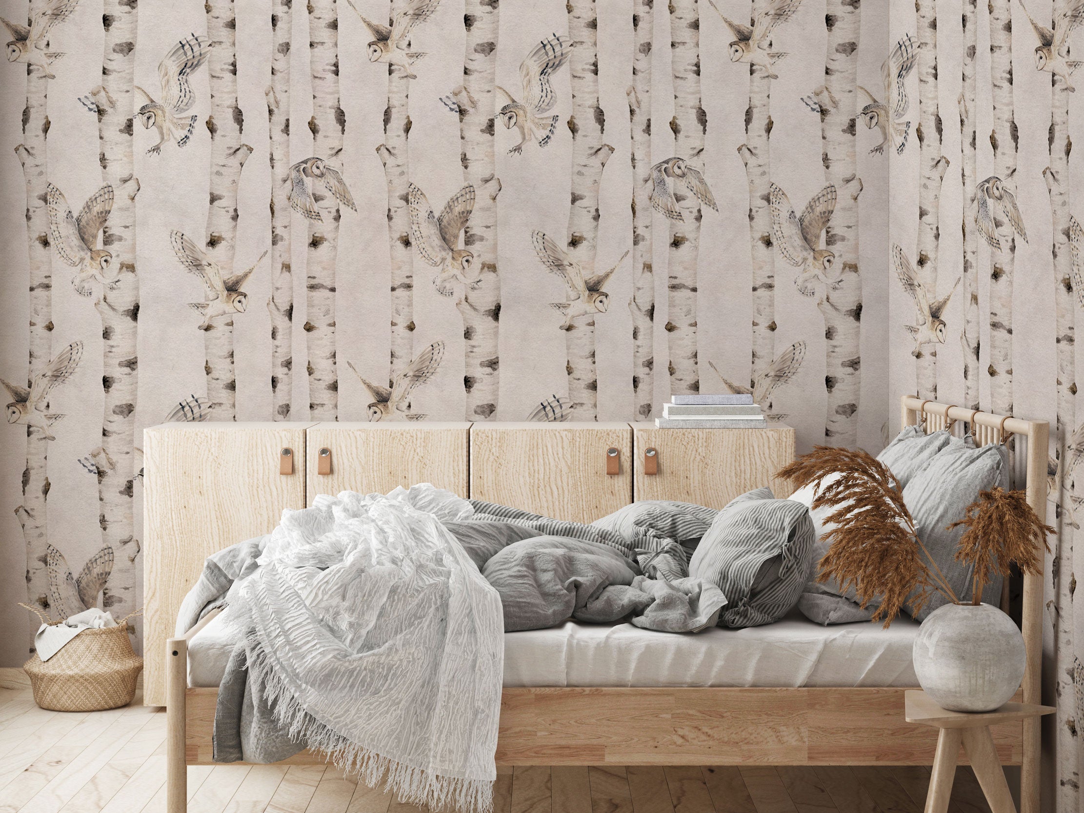 Birch And Owls - Eclart Walls