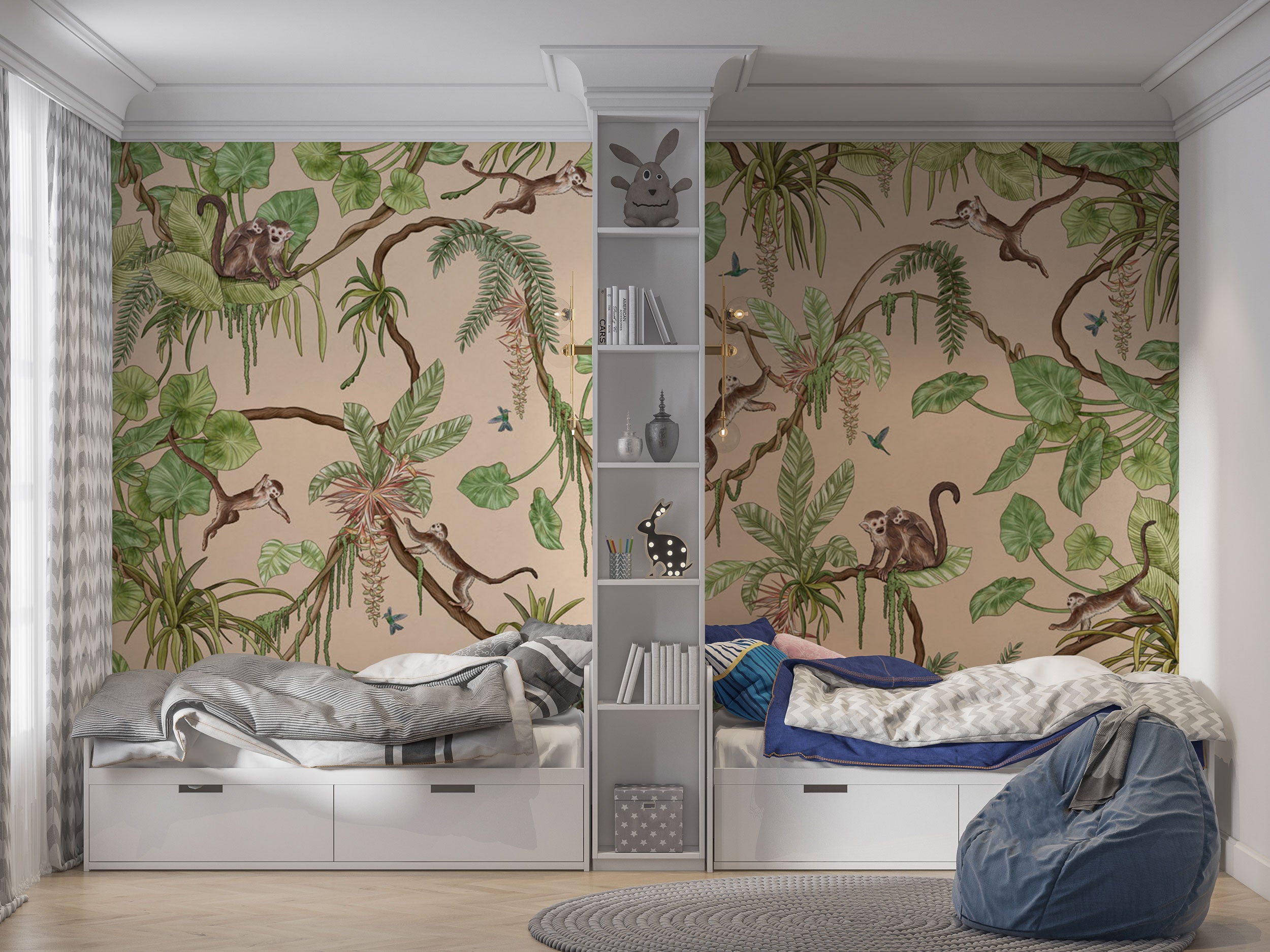 Playful Monkey Beige - Eclart Walls