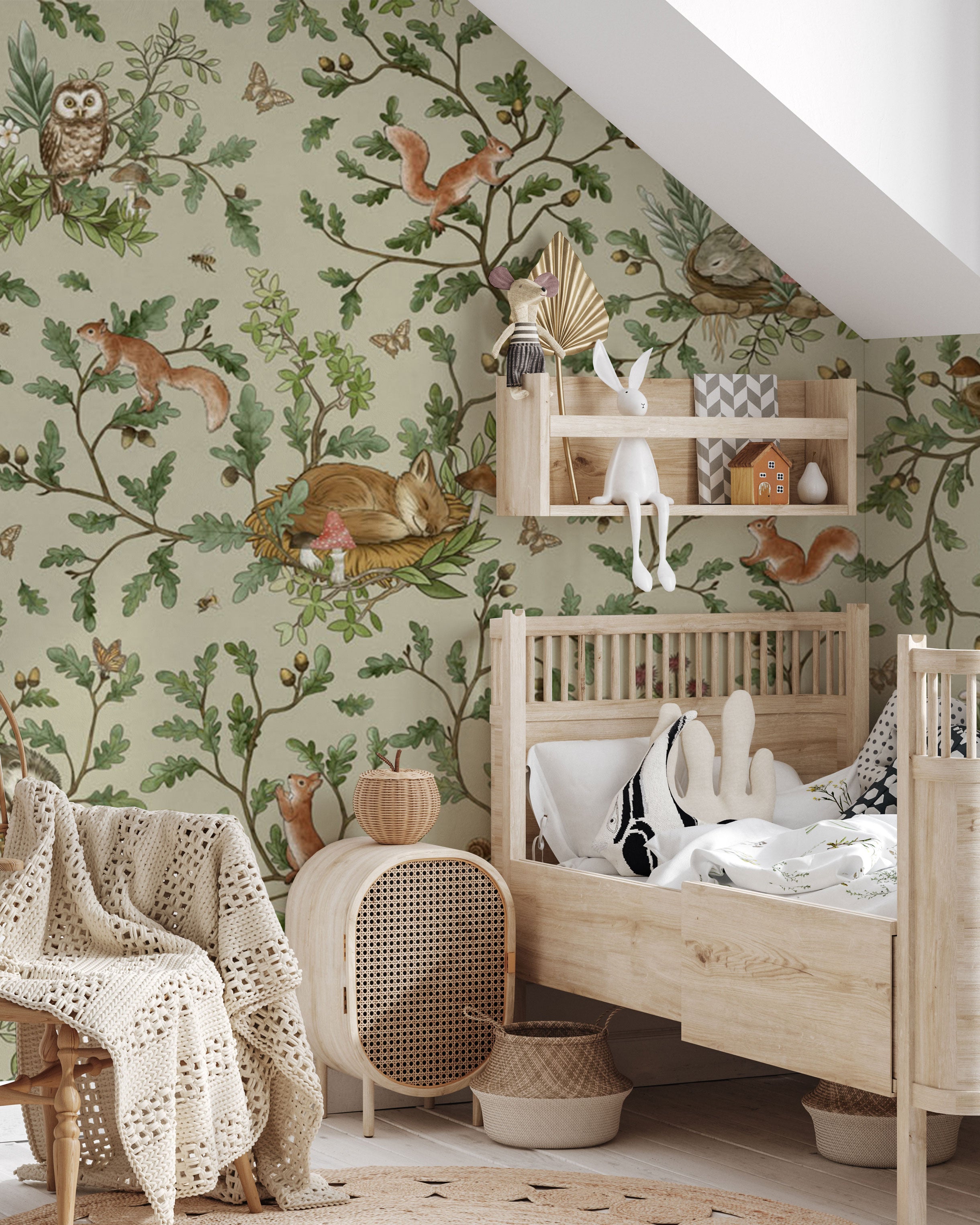 Playful Woods Green - Eclart Walls