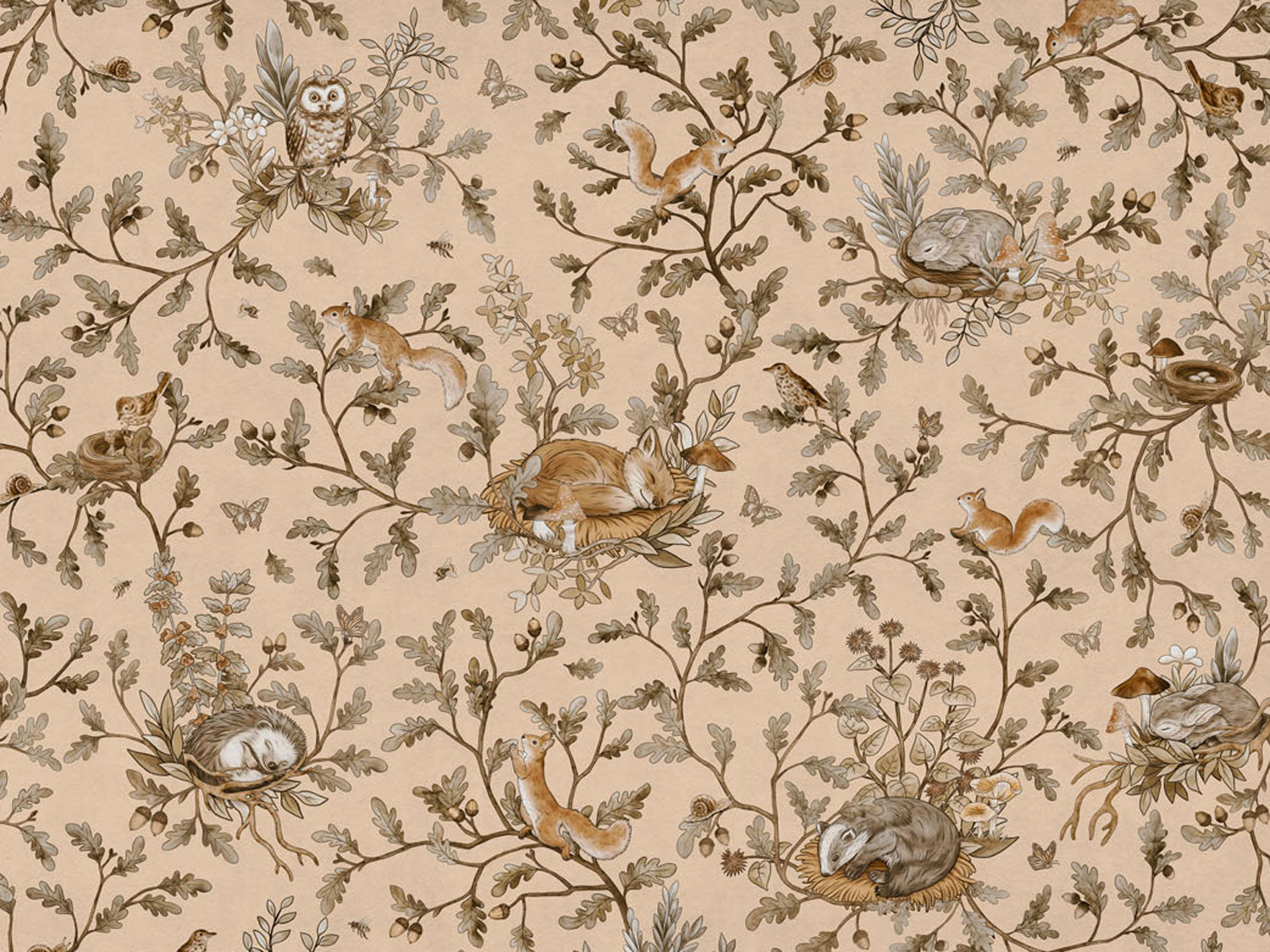 Playful Woods Vintage Beige - Eclart Walls