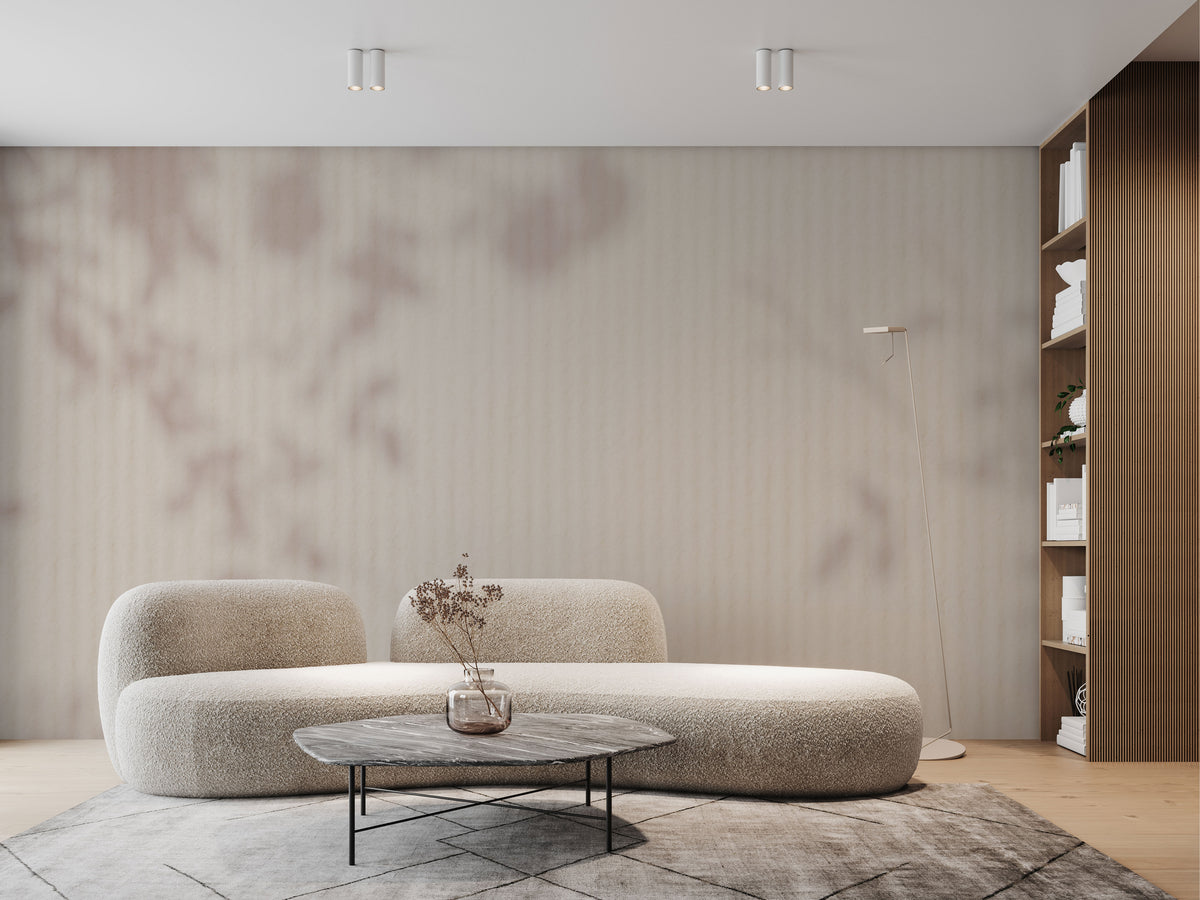 Beige abstract textured wallpaper with soft shadows