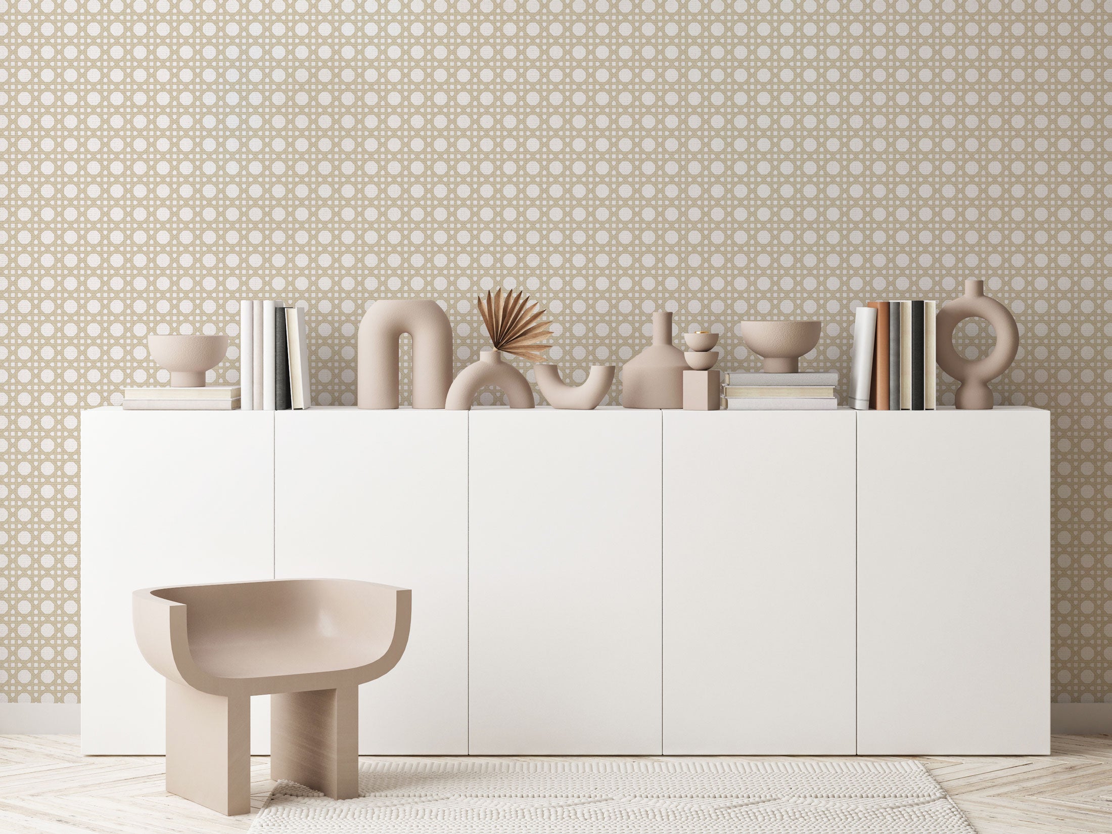 Mocha Mousse Rattan - Eclart Walls