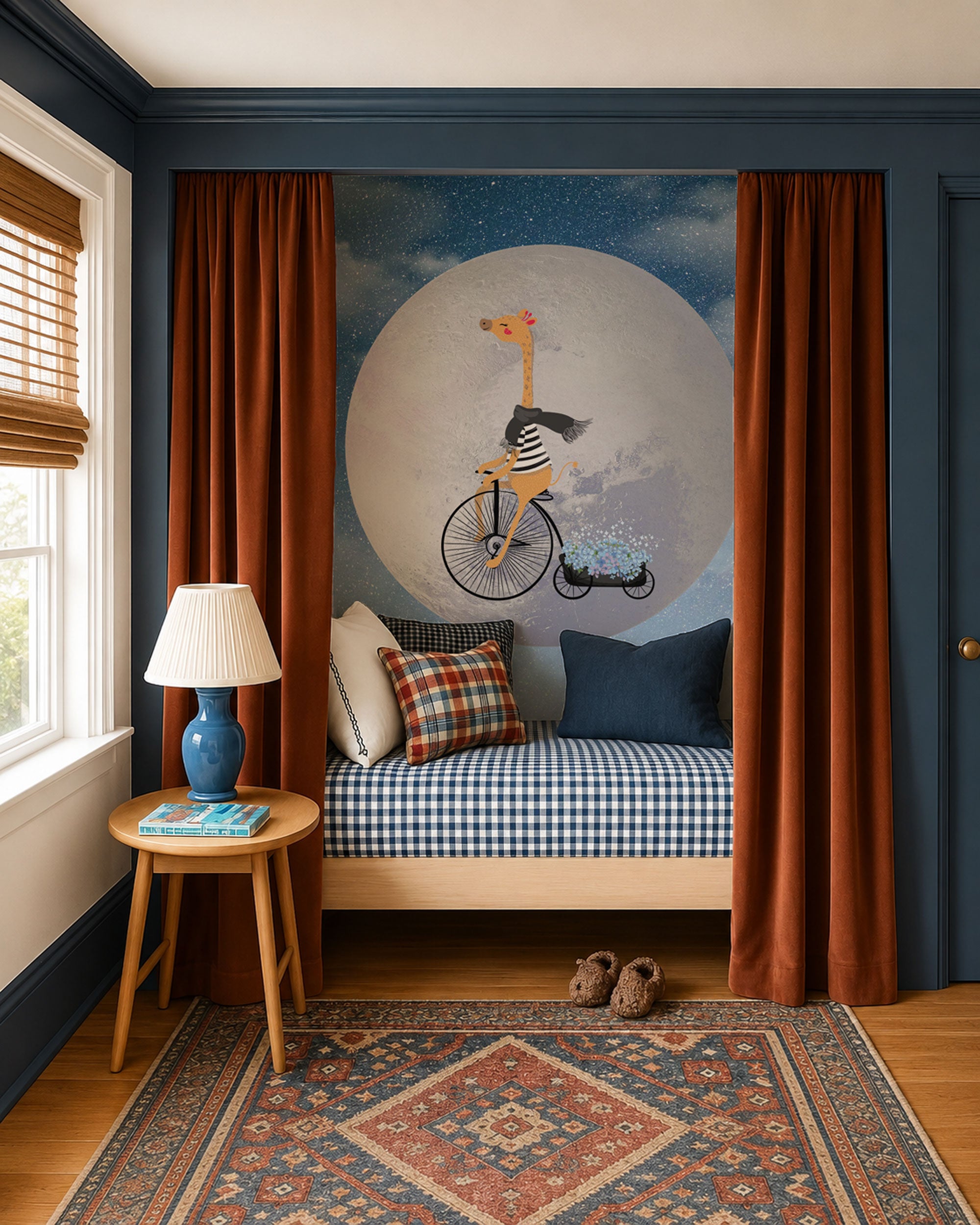 Whimsical wallpaper with pastel hot air balloons floating among soft clouds on a light background