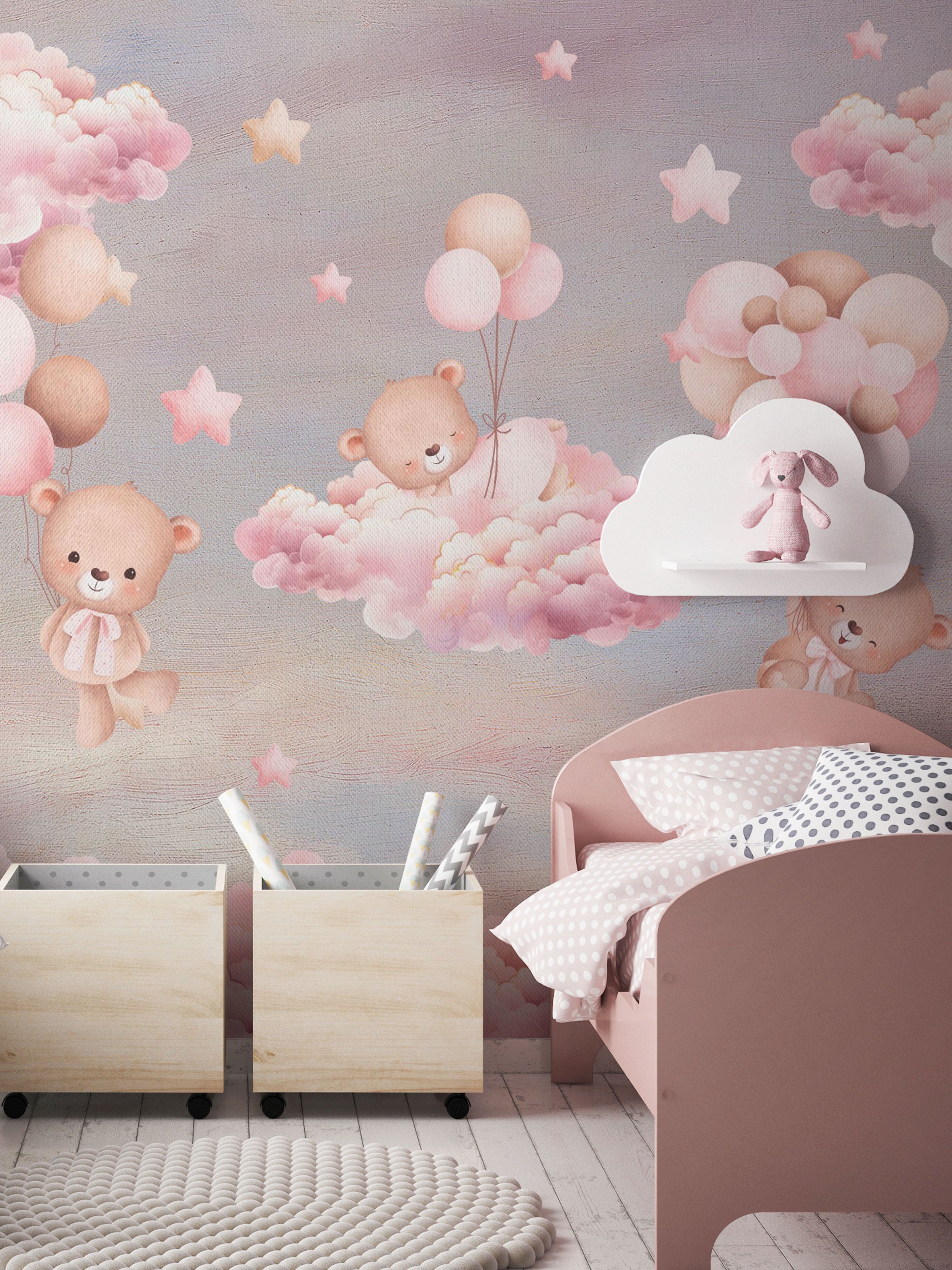 Teddy Bears And Clouds - Eclart Walls