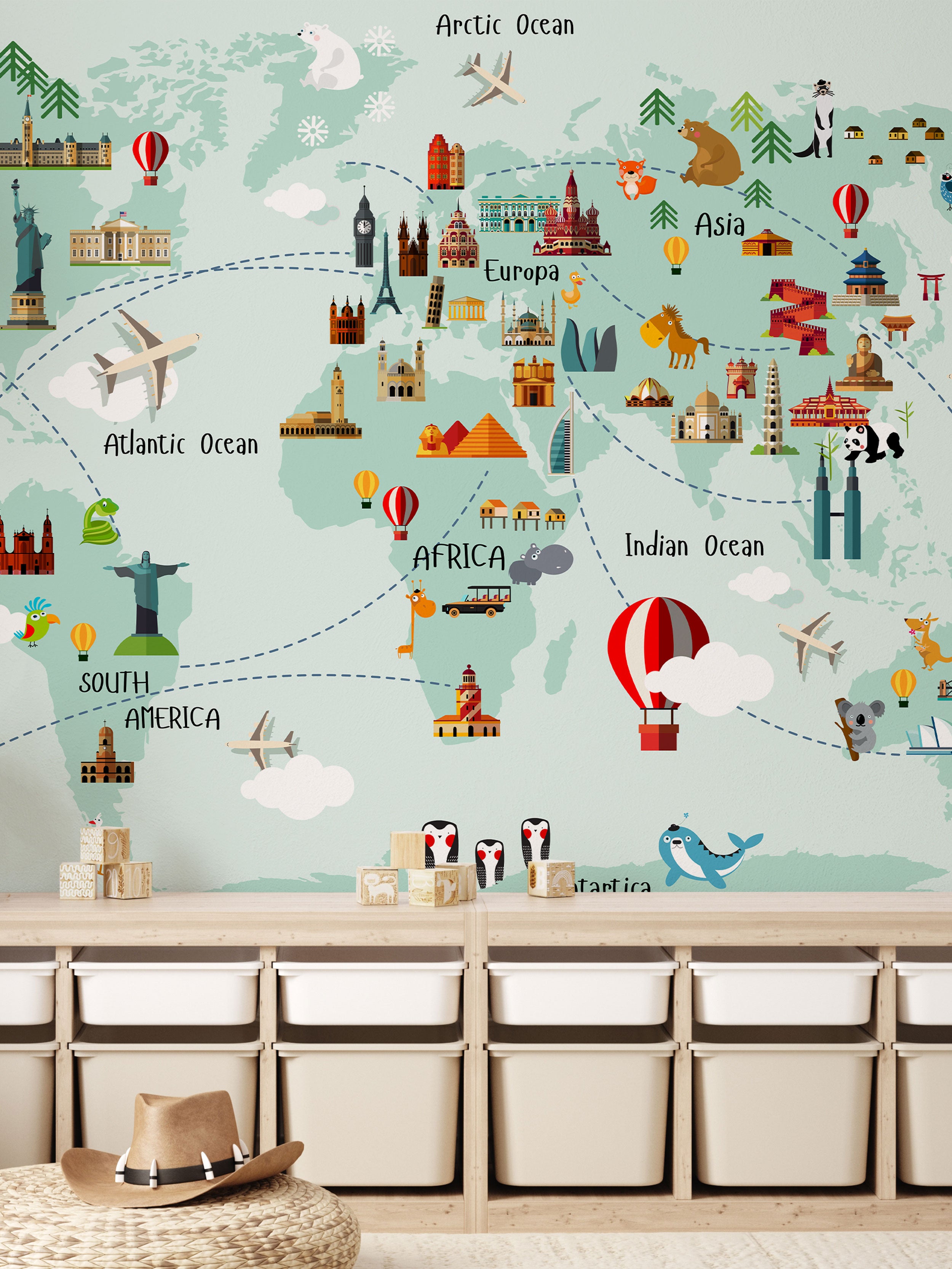 Map Of The World - Eclart Walls